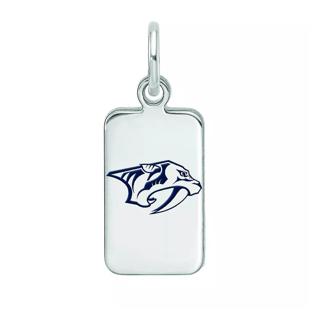 LogoArt Sterling Silver Enamel Nashville Predators Tag Pendant, Women's, Size: 15 mm Product Image