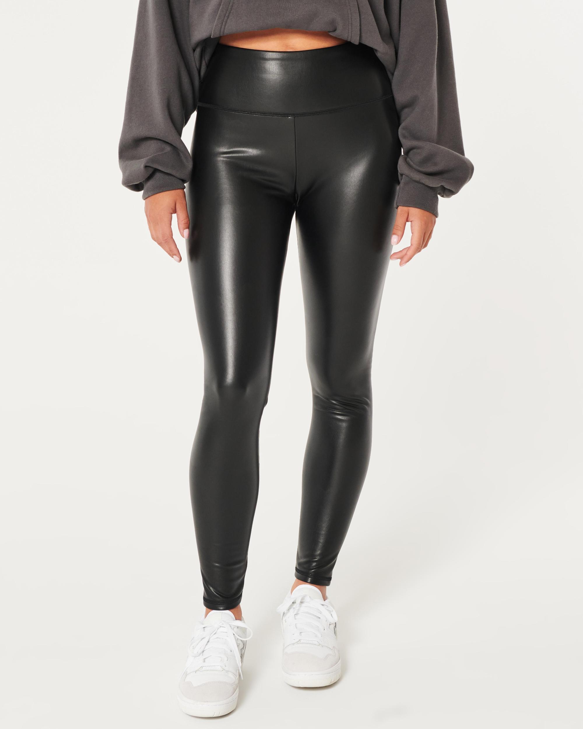 Ultra High-Rise Vegan Leather Leggings Product Image