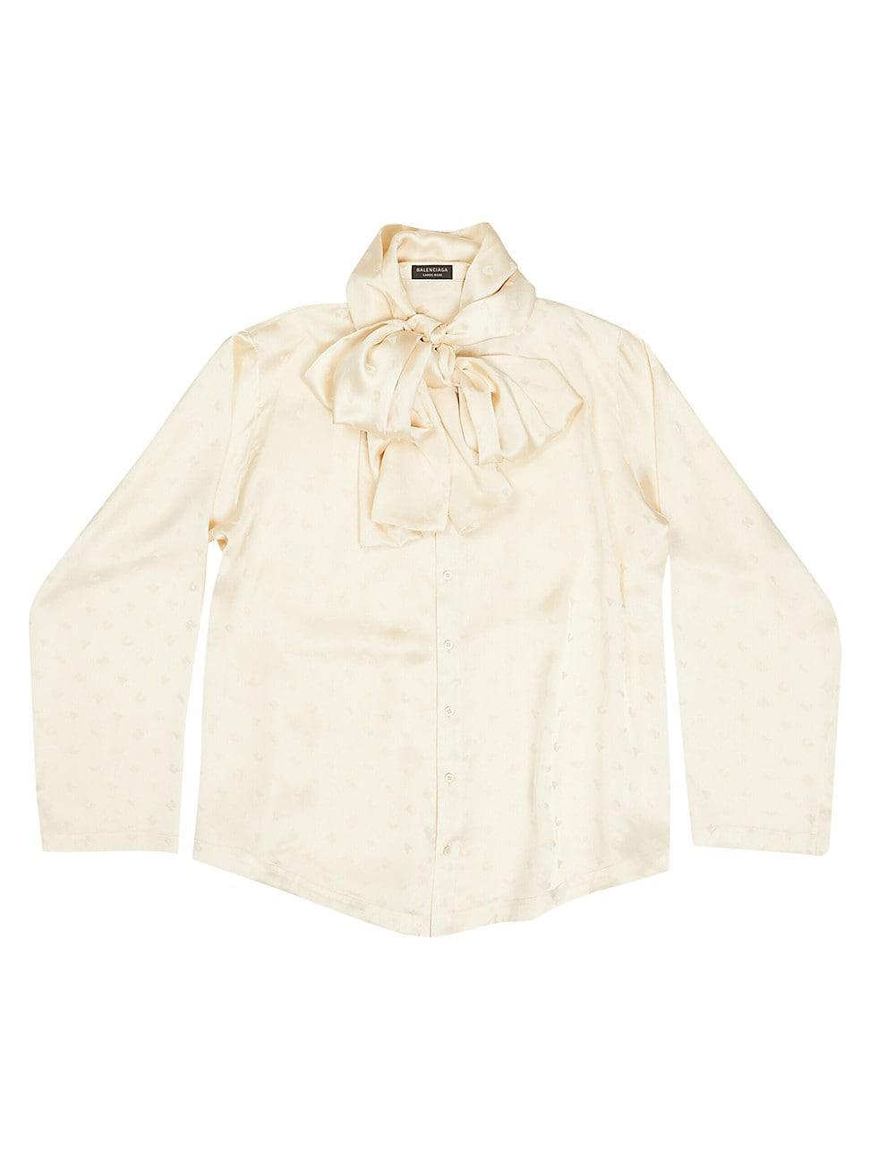 Womens Logo Letters All Over Hooded Blouse Product Image