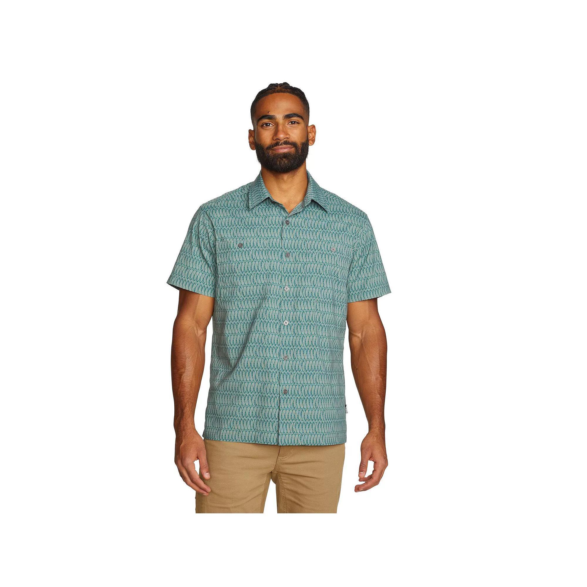 Men's Eddie Bauer Short Sleeve Rainier 3.0 Print Shirt, Size: Small, Dark Gray Product Image