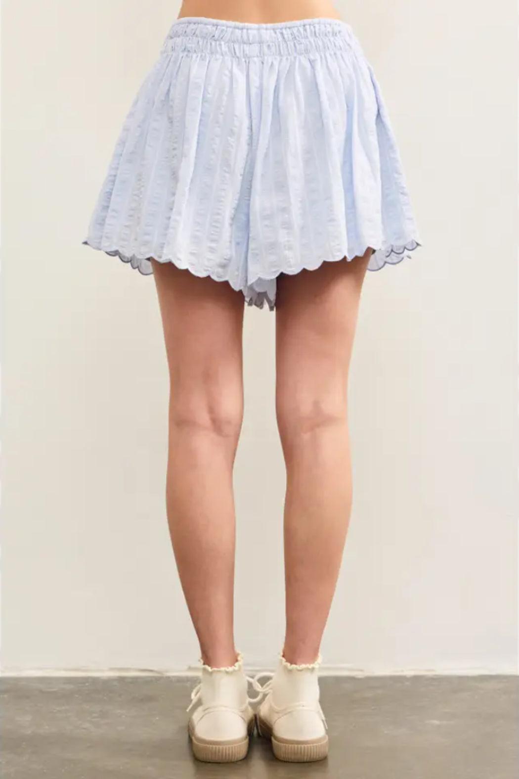 Grace Scalloped Hem Shorts Product Image