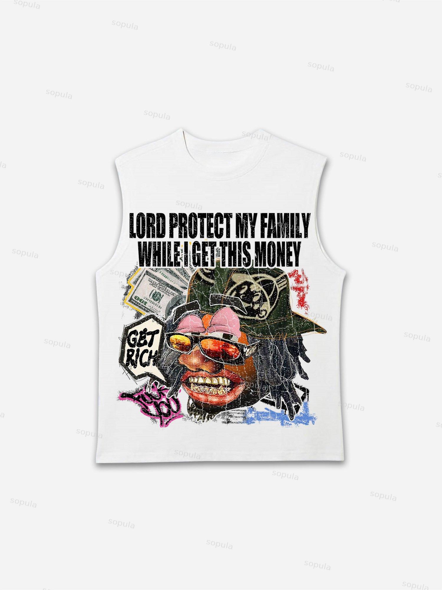 Get Rich Abstract Portrait Print Tank Top Product Image