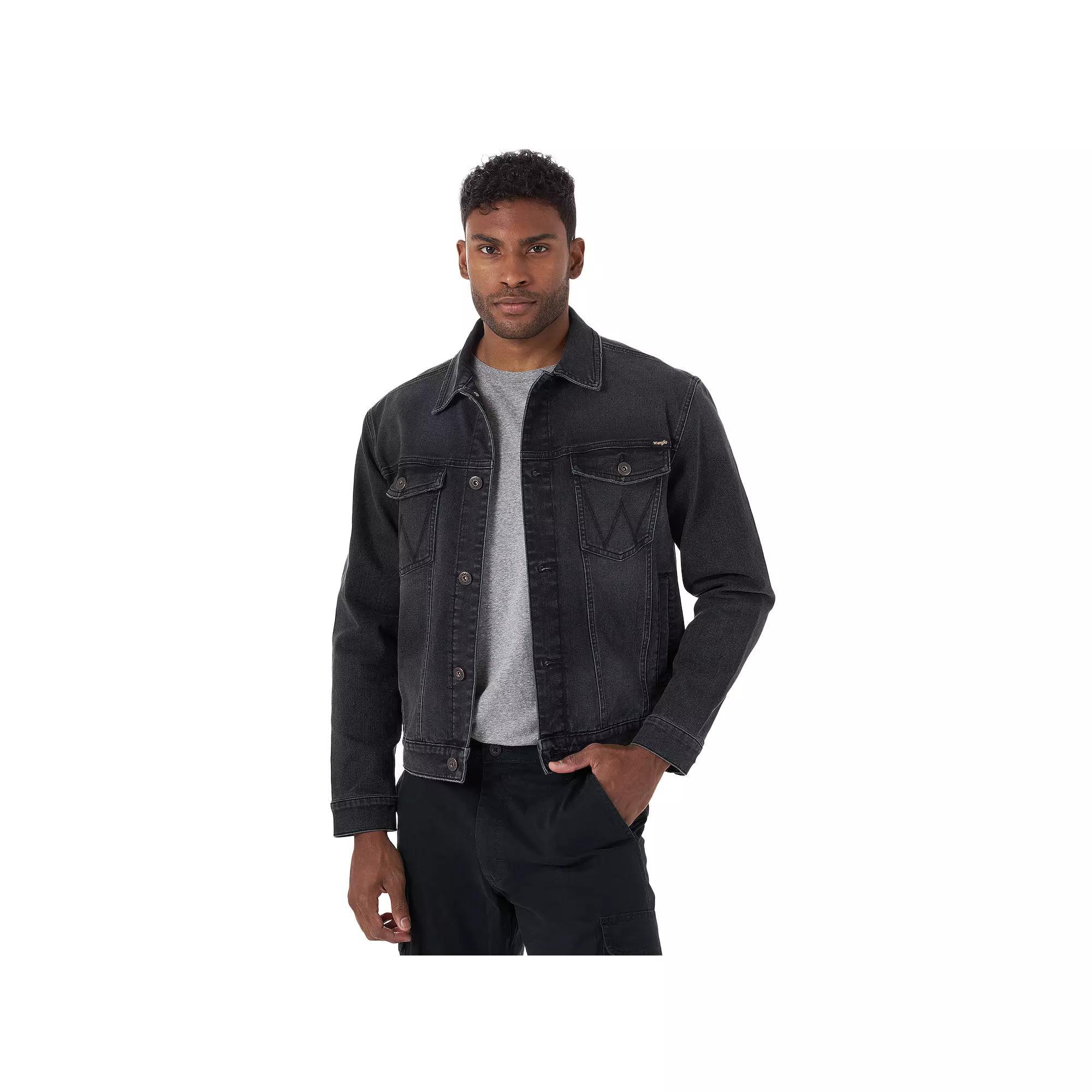 Men's Wrangler Denim Jacket, Size: XXL, Black Product Image