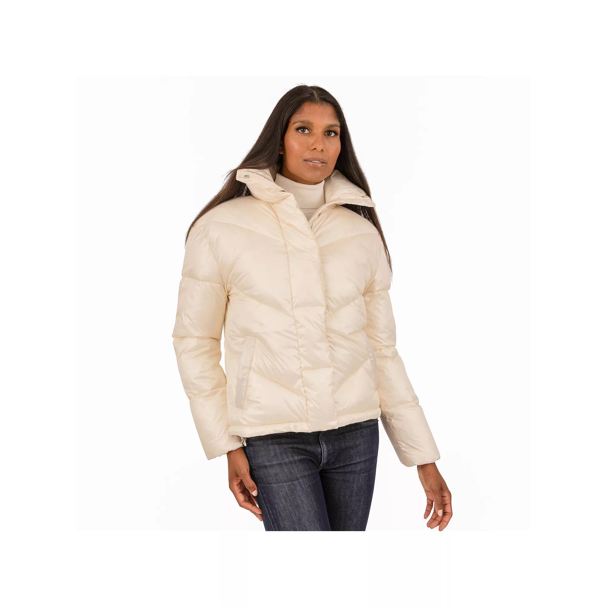 Women's Fleet Street Tailored Short Puffer Jacket, Size: XL, Azalea Product Image