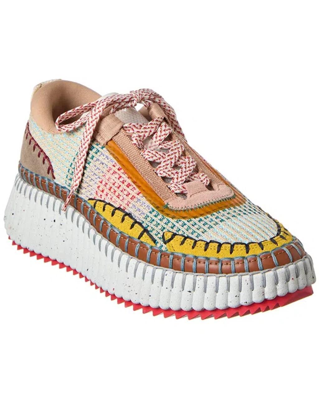 CHLOÉ Nama Sneaker In Green Product Image