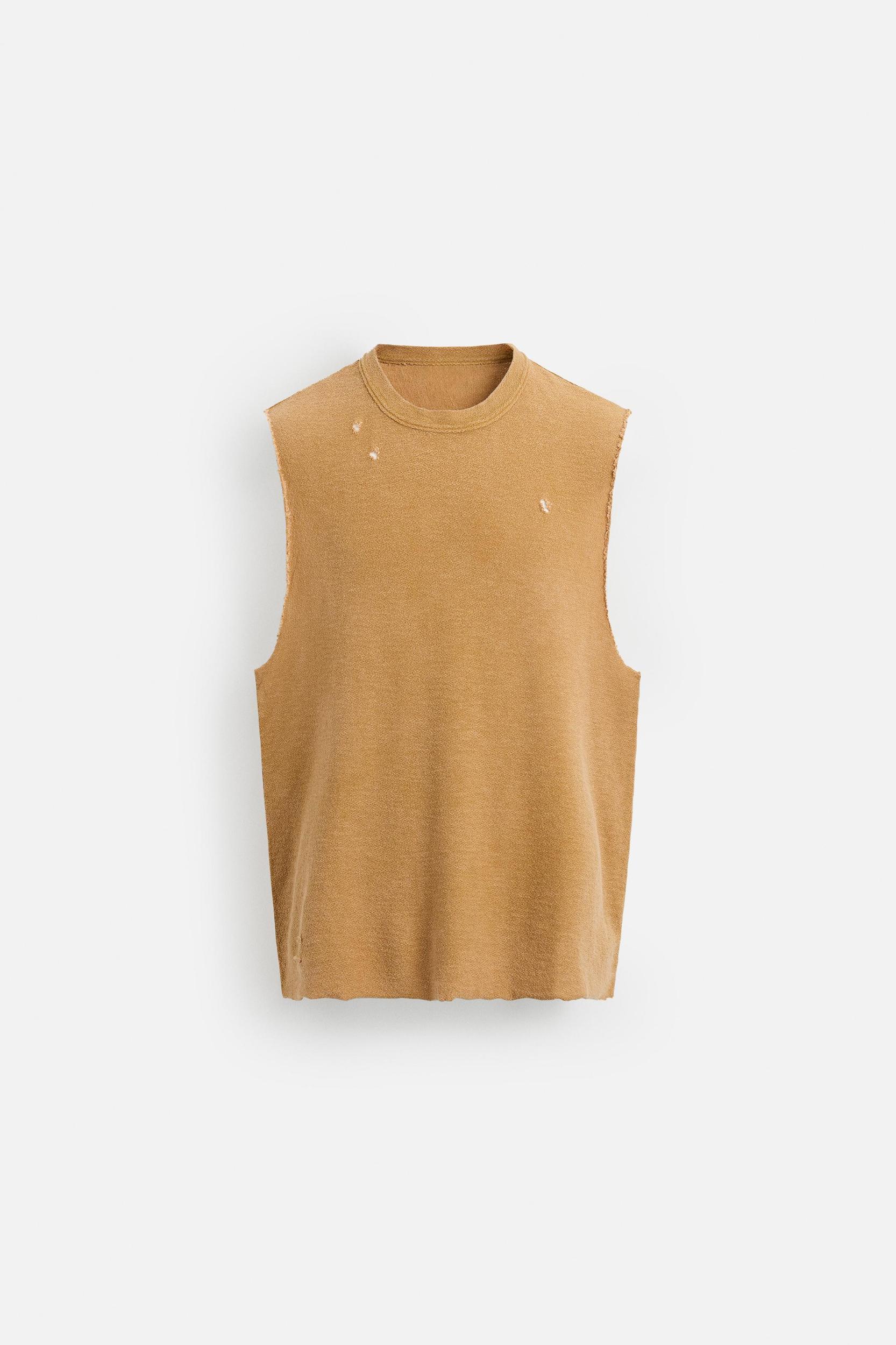 WASHED KNIT PRINT T-SHIRT Product Image