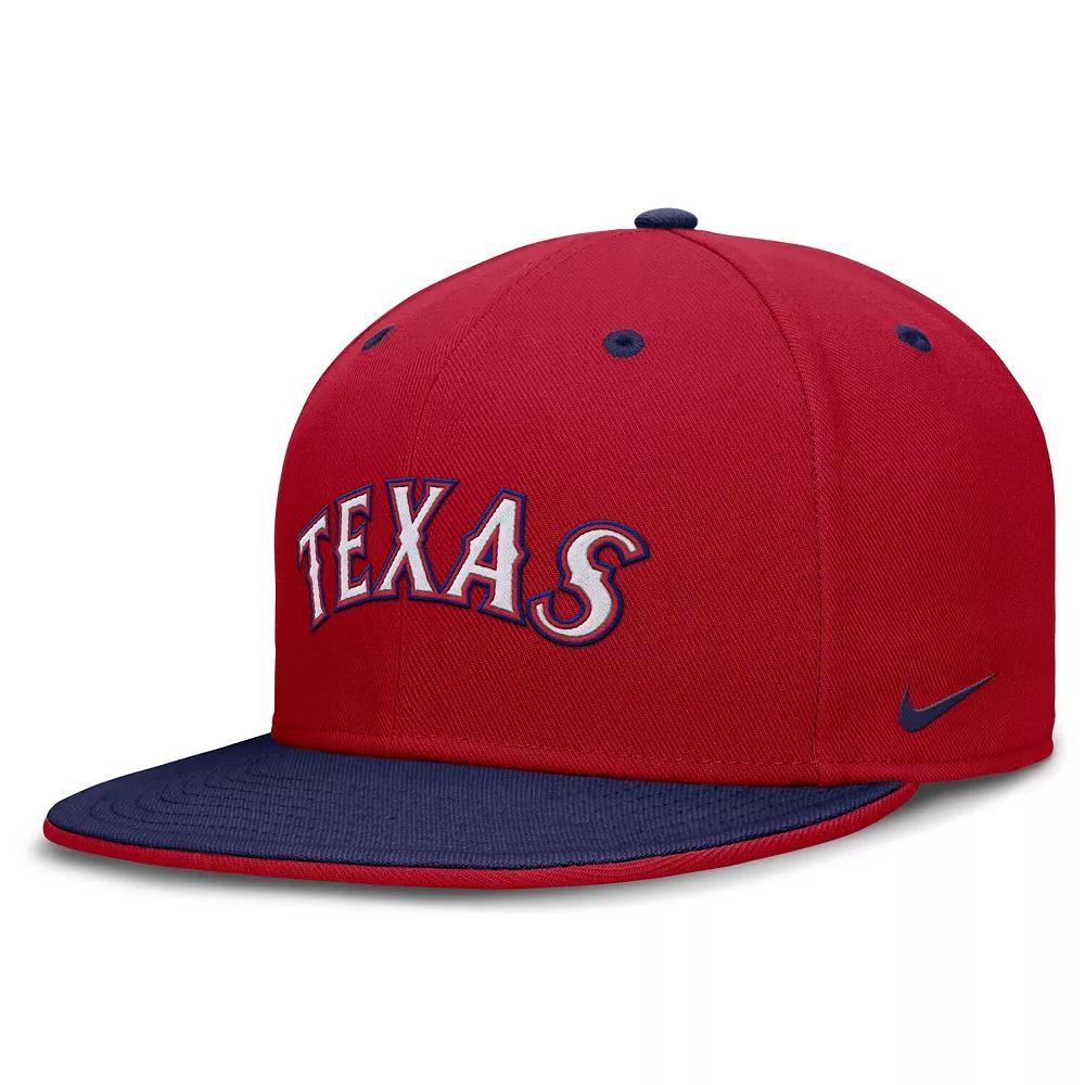 Men's Nike Navy/Red California Angels Rewind Cooperstown True Performance Fitted Hat, Size: 7 1/2, Mlb Blue Product Image