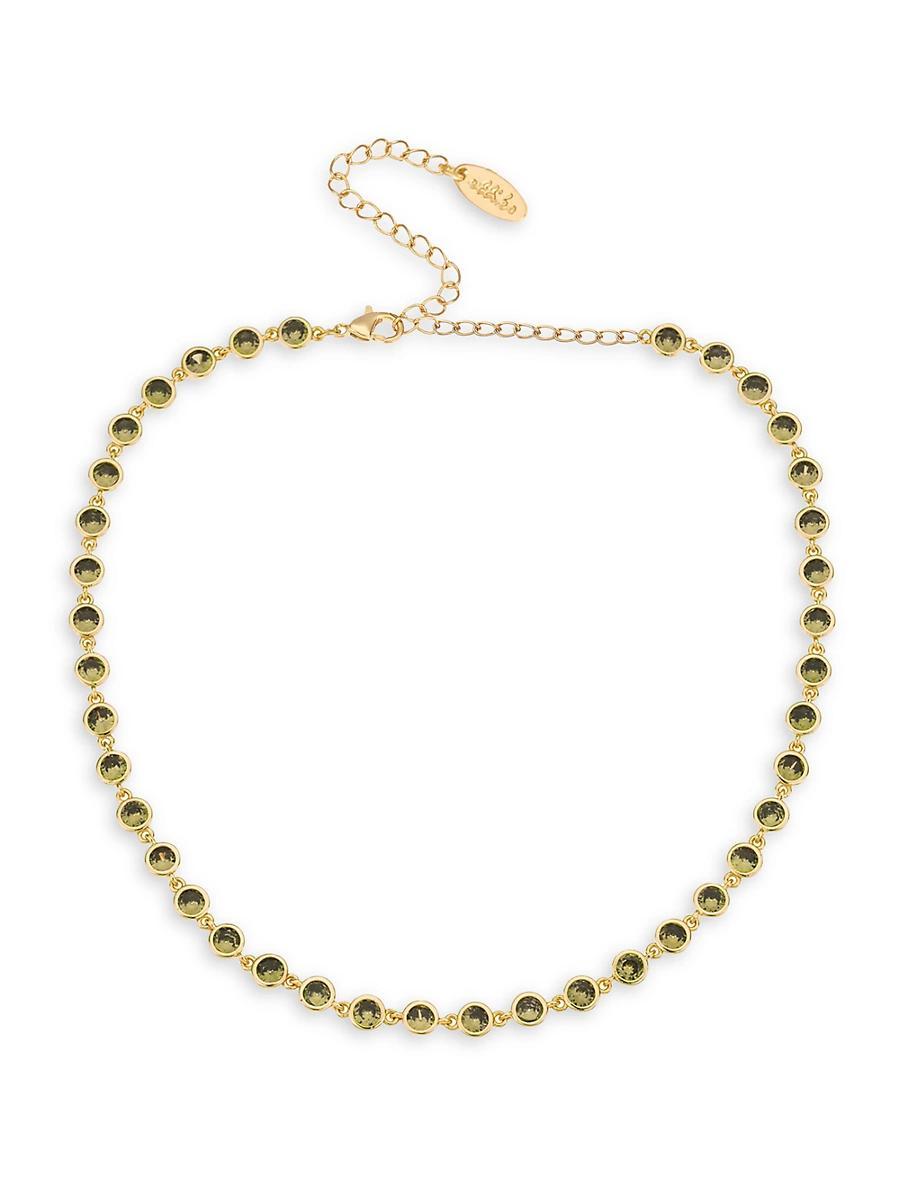 Ettika Bezel Choker Necklace in 18K Gold Plate, 12 Product Image