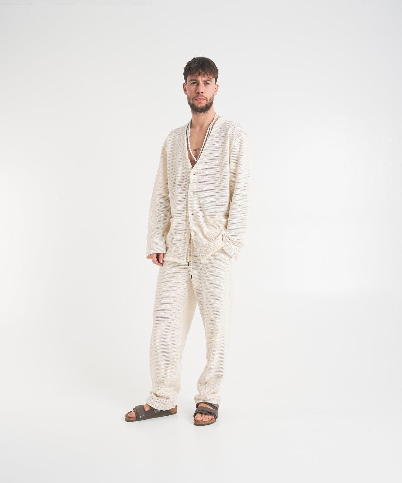Net cardigan 'Ecru' Product Image