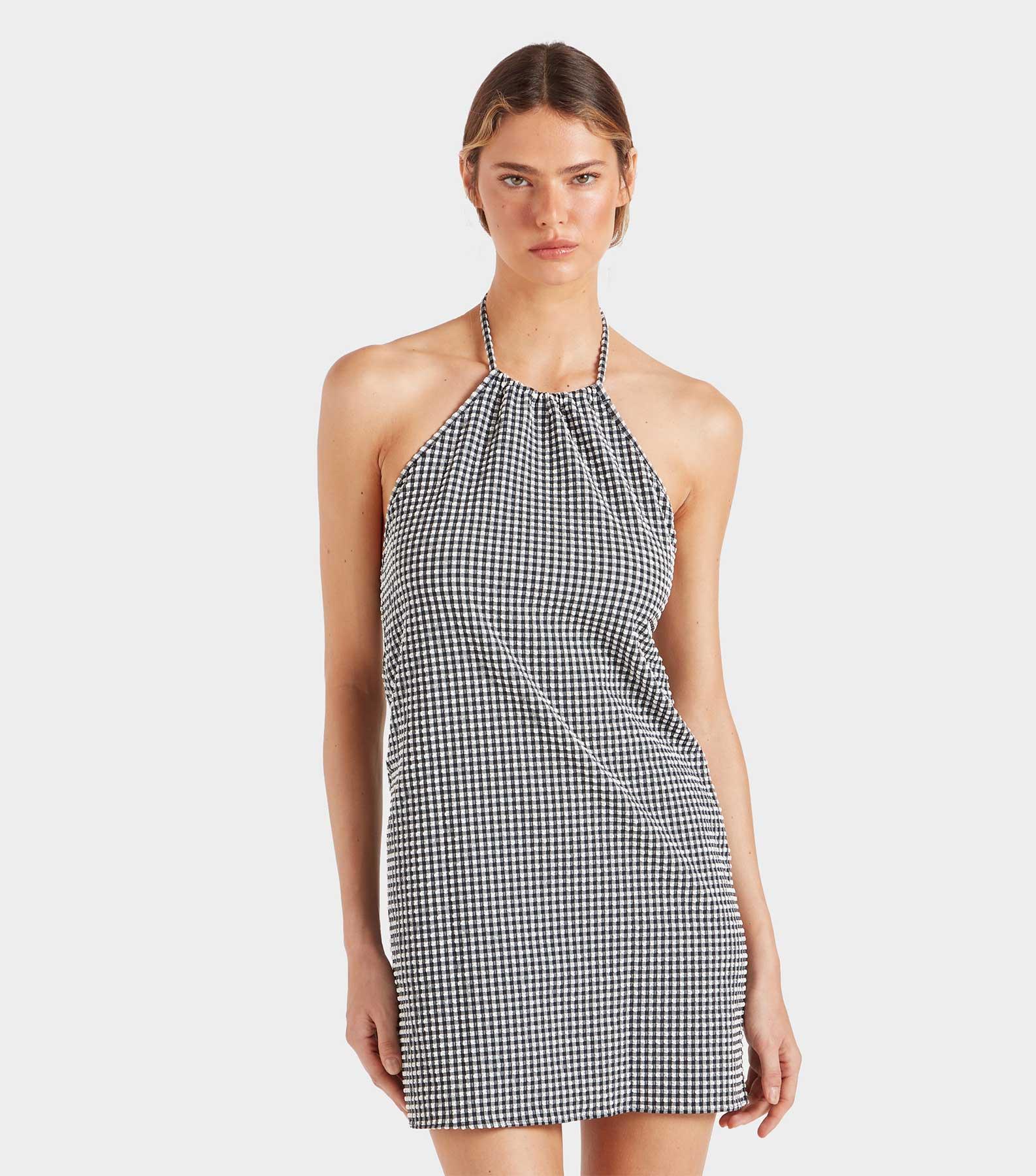 Sofia Gingham Headscarf - Black Gingham Product Image