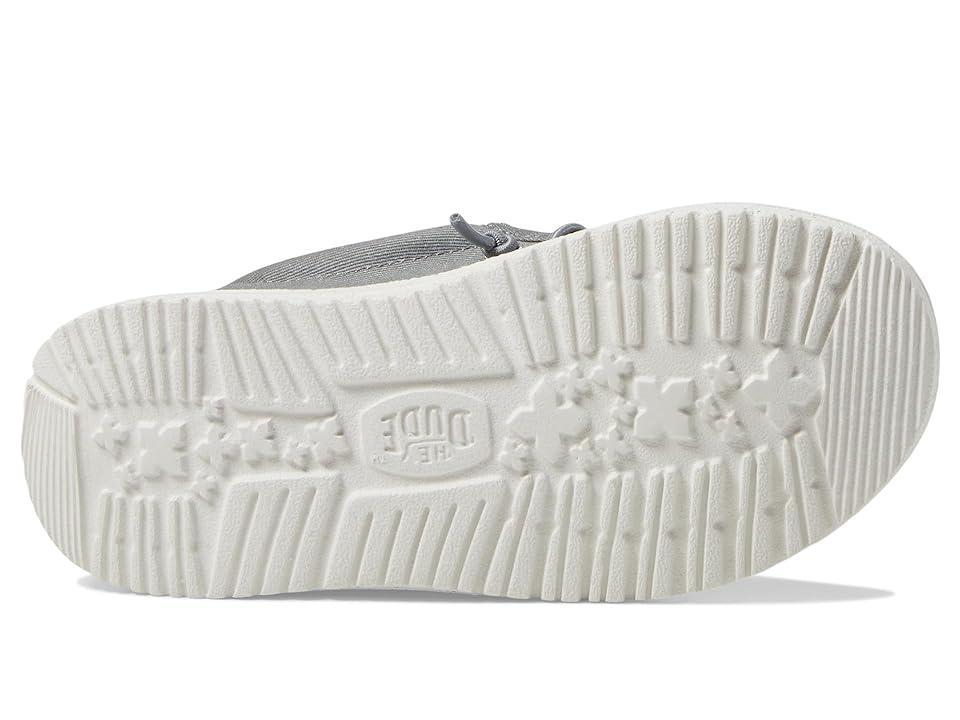 Hey Dude Kids Wally Canvas (Toddler) (Grey) Men's Shoes Product Image
