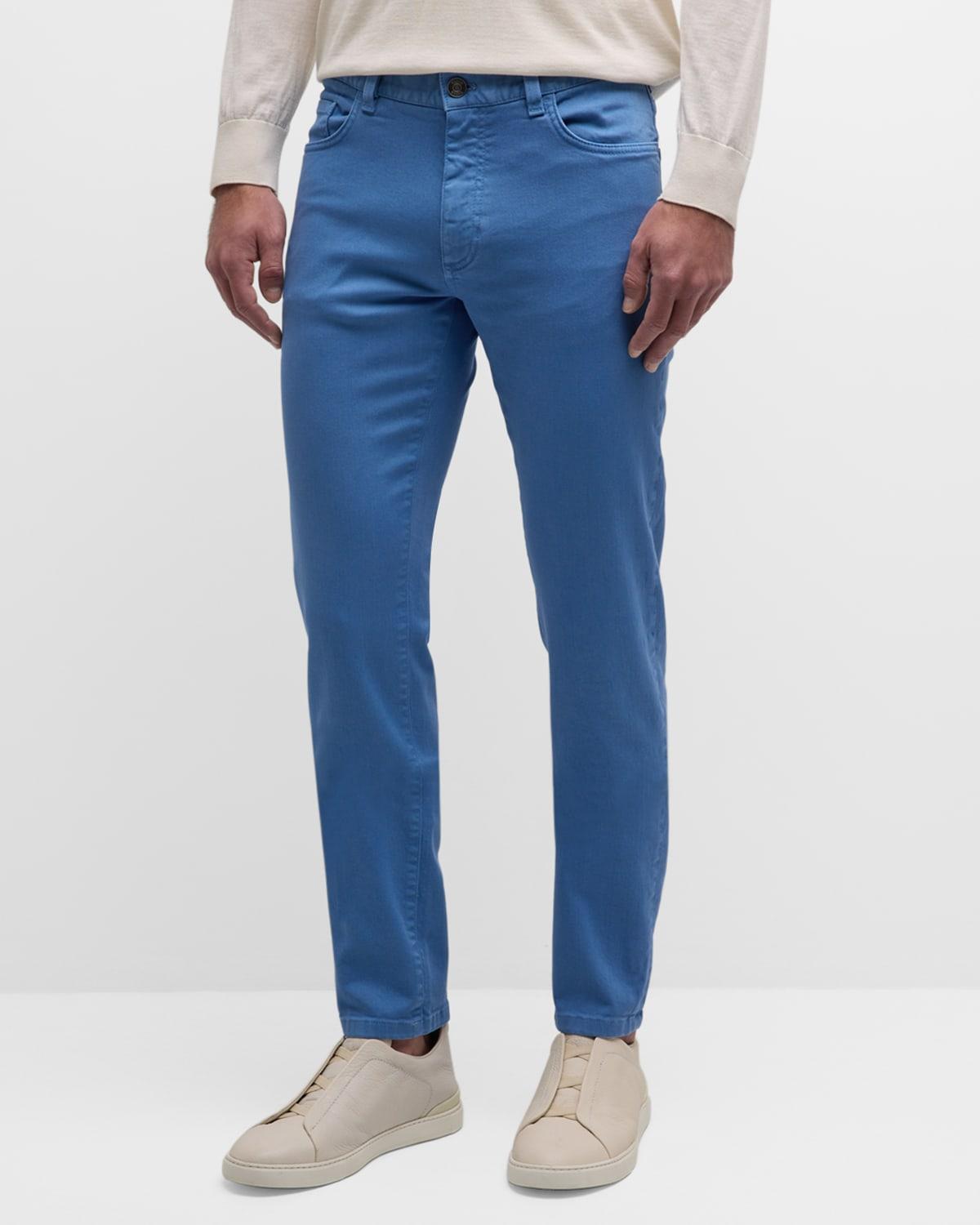 Men's Cotton-Stretch Slim 5-Pocket Pants Product Image