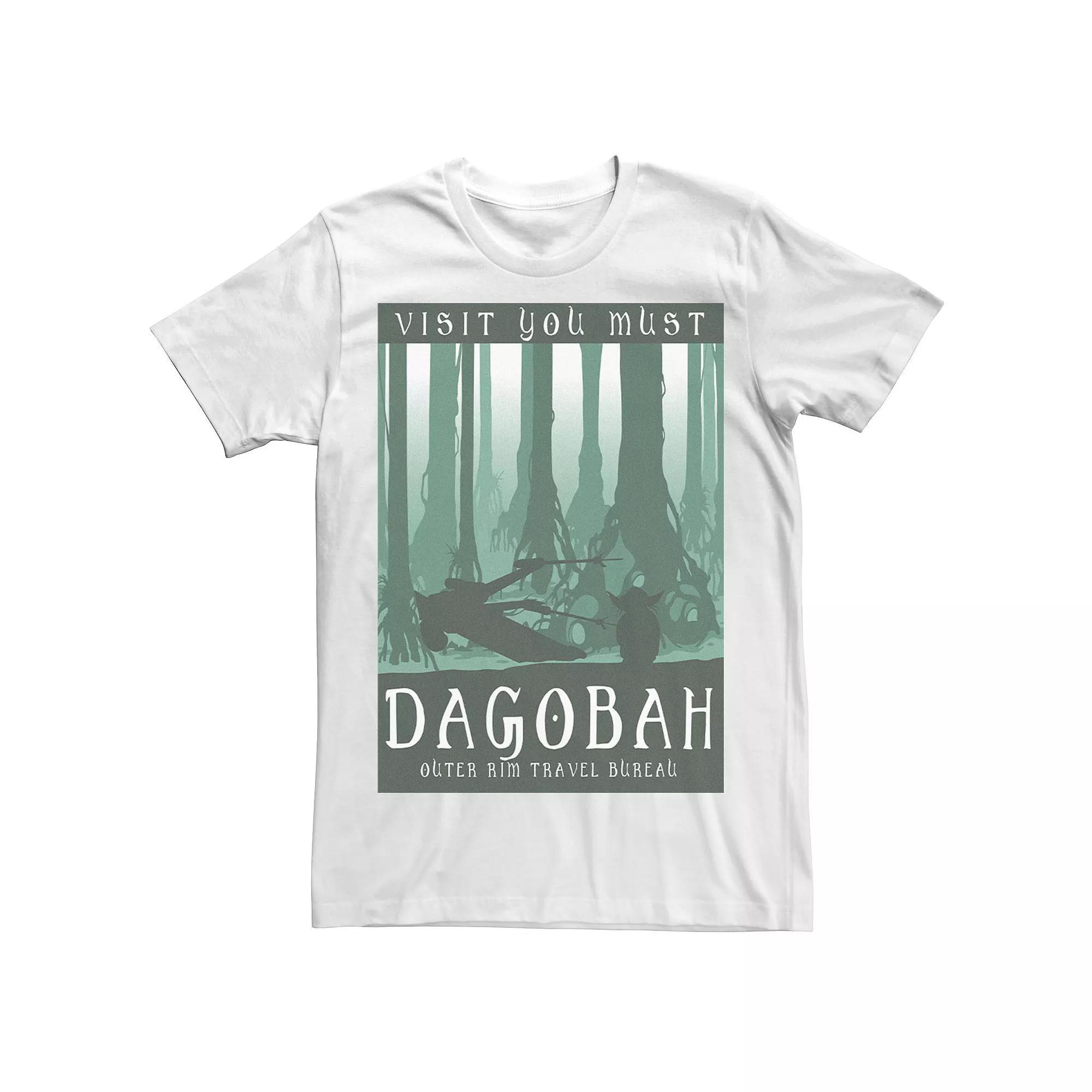Men's Star Wars Visit You Must Dagobah Silhouette Poster Tee, Size: Medium, White Product Image