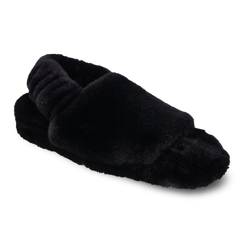 Rachel Rachel Roy Ruby Women's Faux-Fur Singback Slippers, Size: Large, Black Product Image