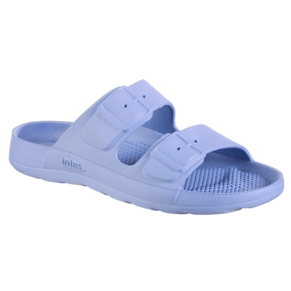 totes Solbounce Women's Molded Buckle Slide Sandals, Size: 9, White Product Image