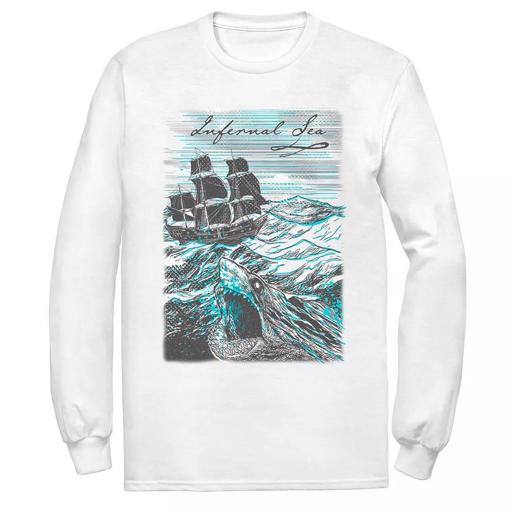 Men's Disney's Pirates Of The Caribbean Infernal Sea Tee, Size: XXL, White Product Image