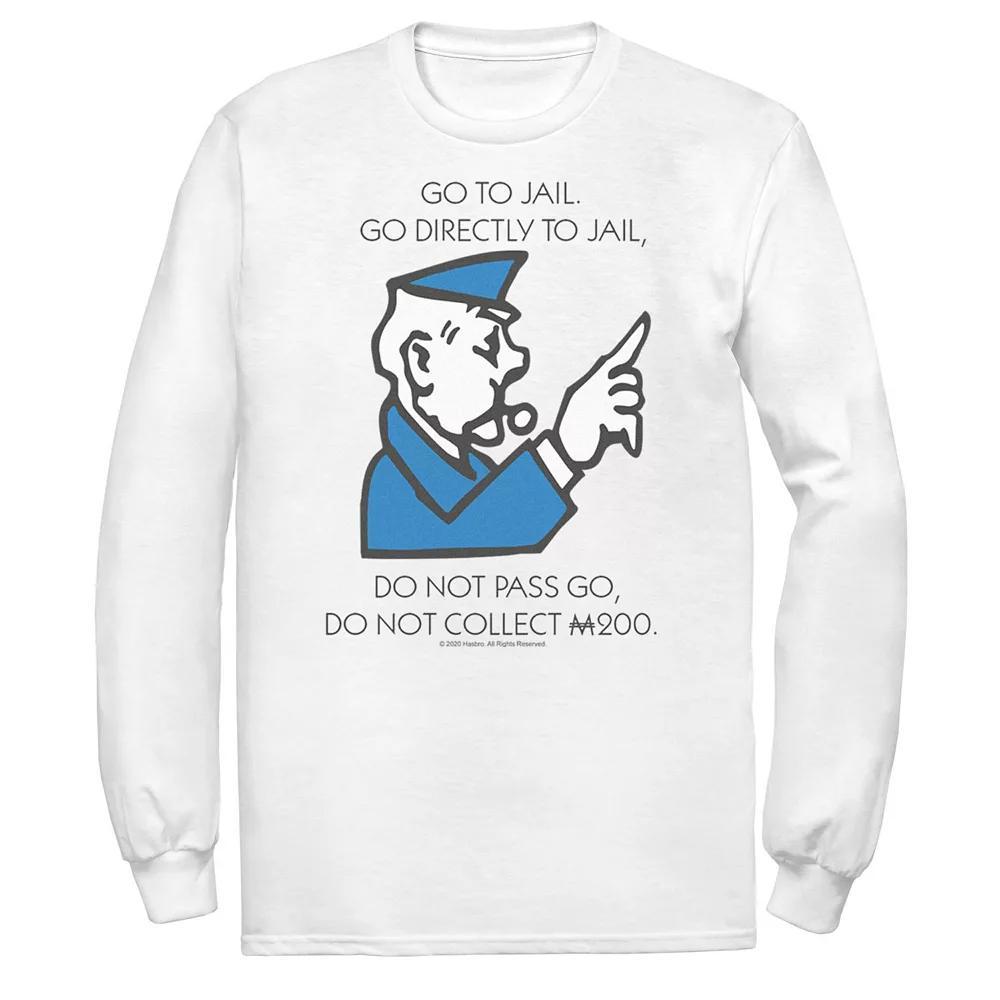 Men's Monopoly Go Directly To Jail Tee, Size: Medium, White Product Image