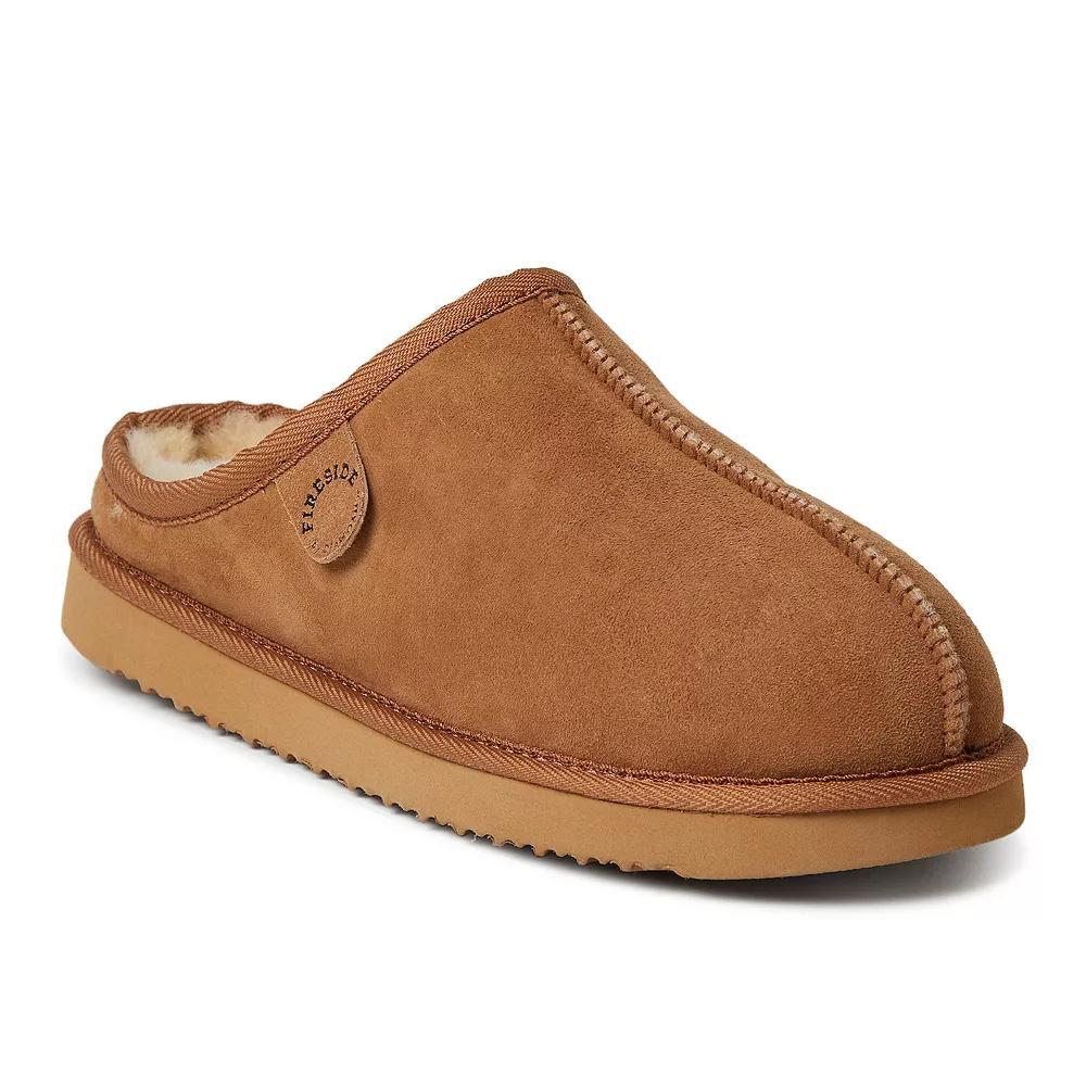 Mens Fireside by Dearfoams Grafton Genuine Shearling Clog Slippers, Womens Brown Product Image