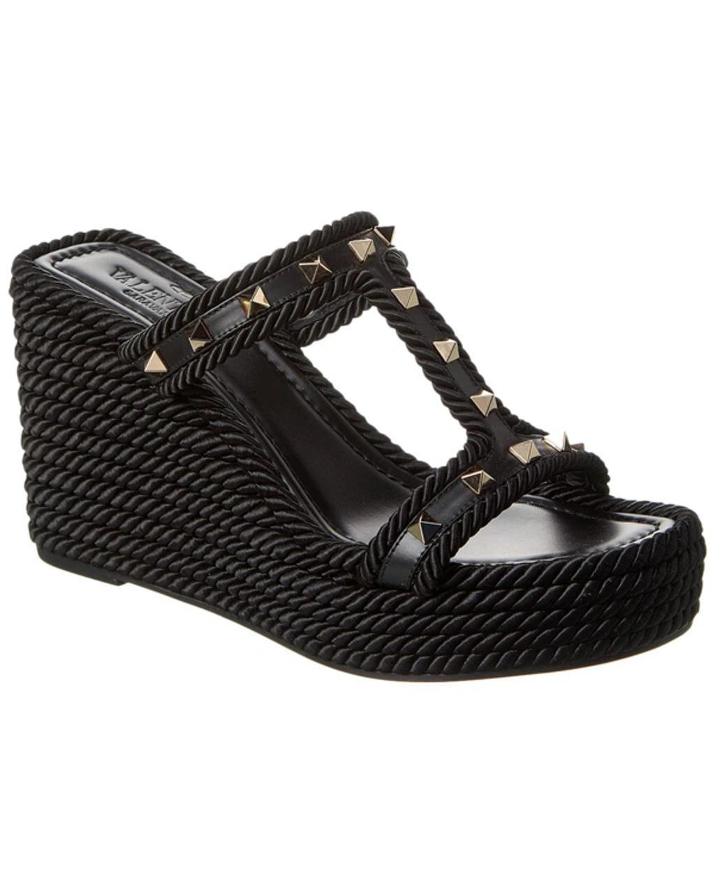 Rockstud Rope Wedge Espadrille Sandals Product Image