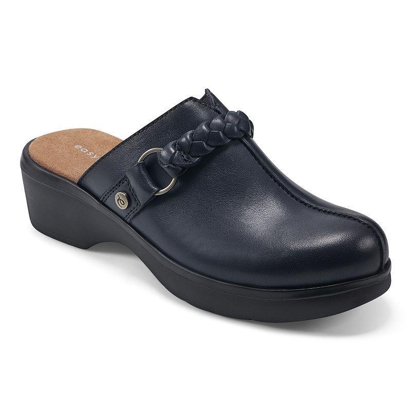 Easy Spirit Penelope Women's Braided Strap Leather Clogs, Size: 9, Blue Leather Product Image