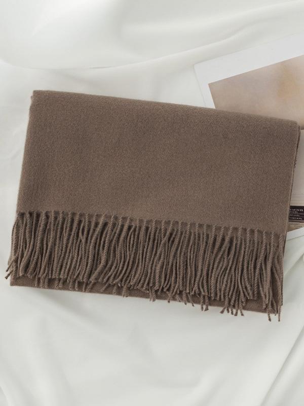 Keep Warm Solid Color Tasseled Shawl&Scarf Product Image