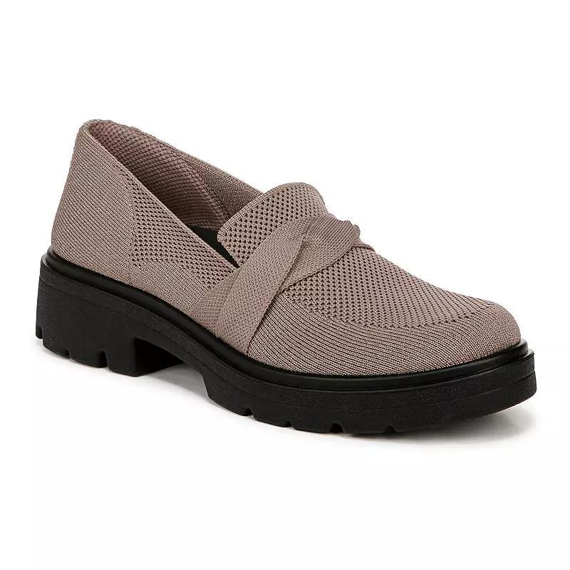LifeStride Muse Bow Women's Slip-on Loafers, Size: 10, Latte Knit Fabric Product Image