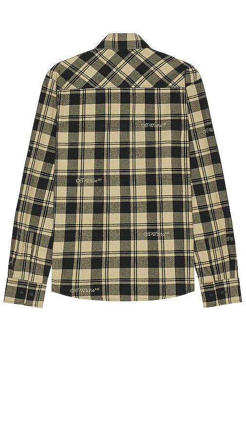 OFF-WHITE Check Flannel Shirt in Black Product Image