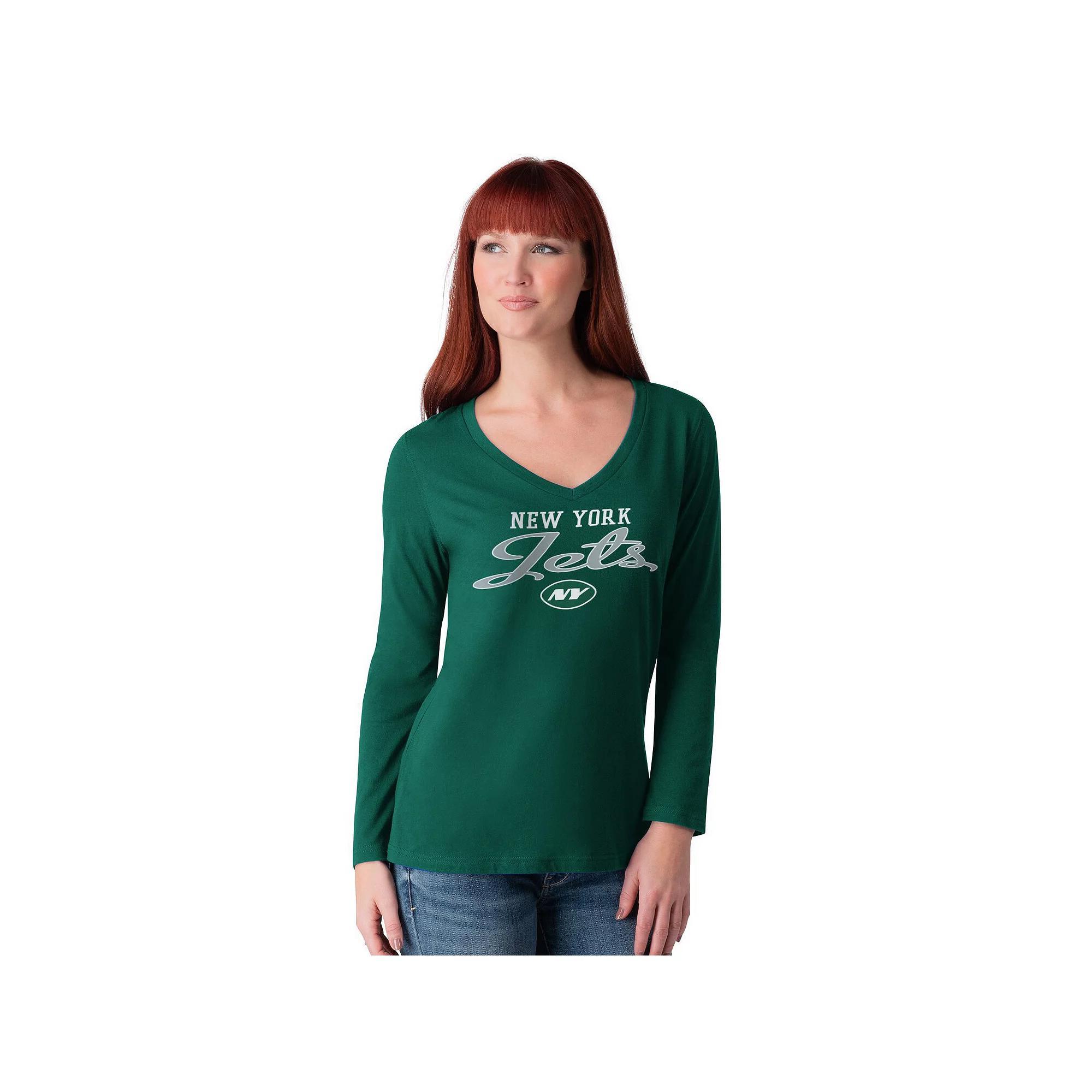 Women's G-III 4Her by Carl Banks Cardinal Arizona Cardinals Post Season Long Sleeve V-Neck T-Shirt, Size: Medium, Red Product Image