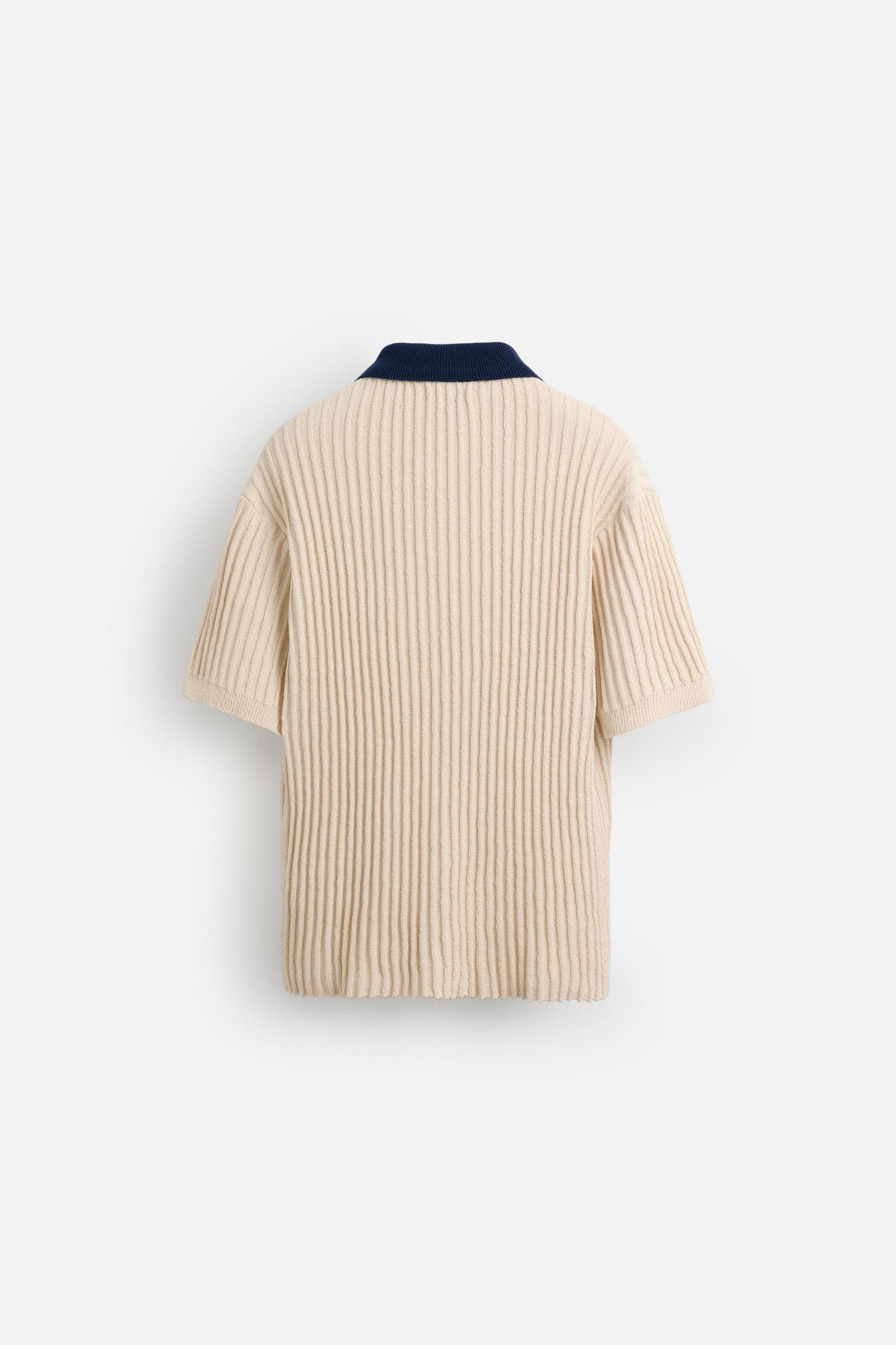 CONTRASTING KNIT POLO SHIRT Product Image