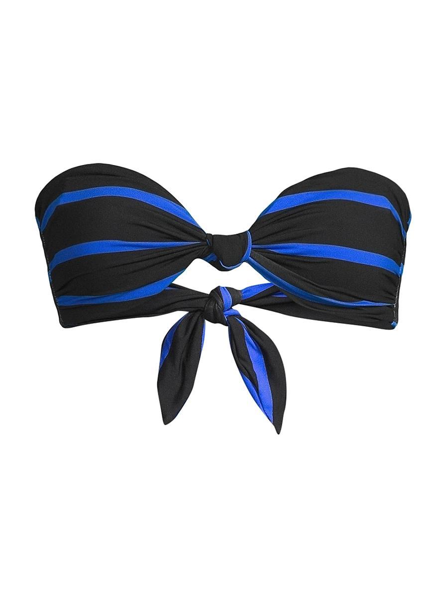 Womens Lara Striped Bikini Top Product Image