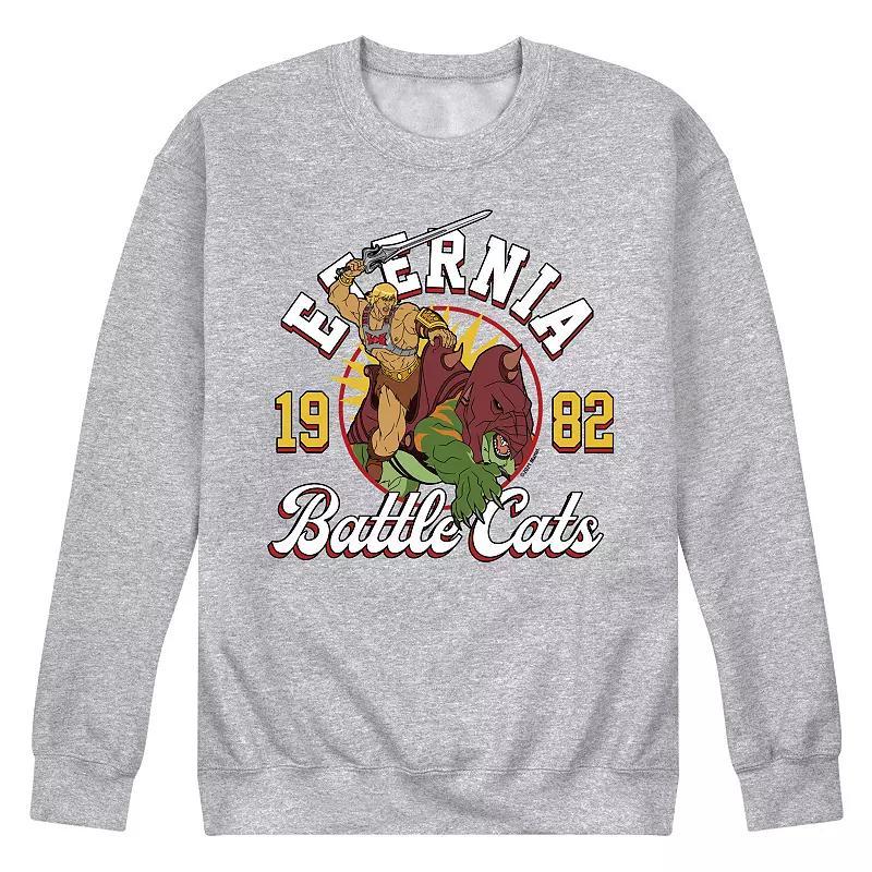 Mens He-Man Masters of the Universe Fleece Sweatshirt Athletic Grey Product Image