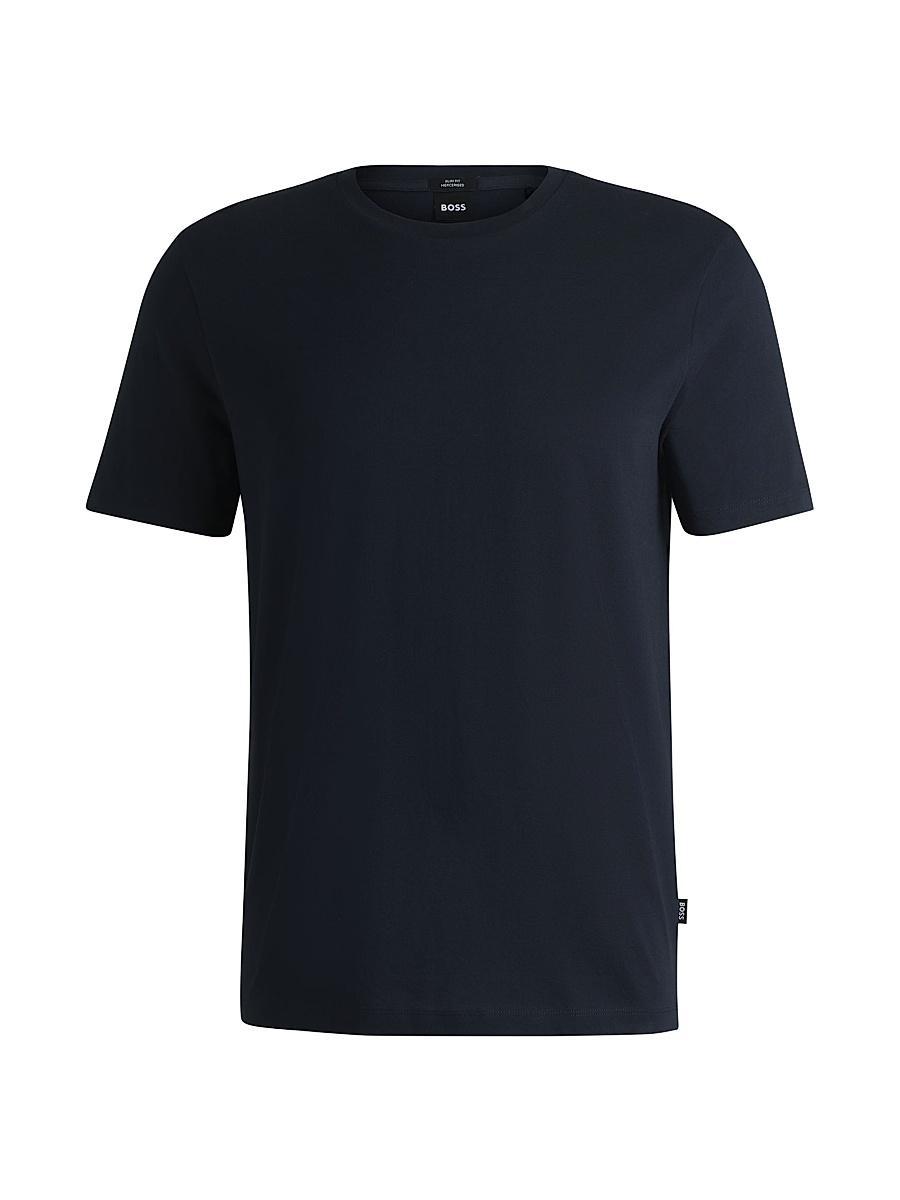 Mens Slim-Fit Short-Sleeved T-Shirt in Mercerized Cotton Product Image