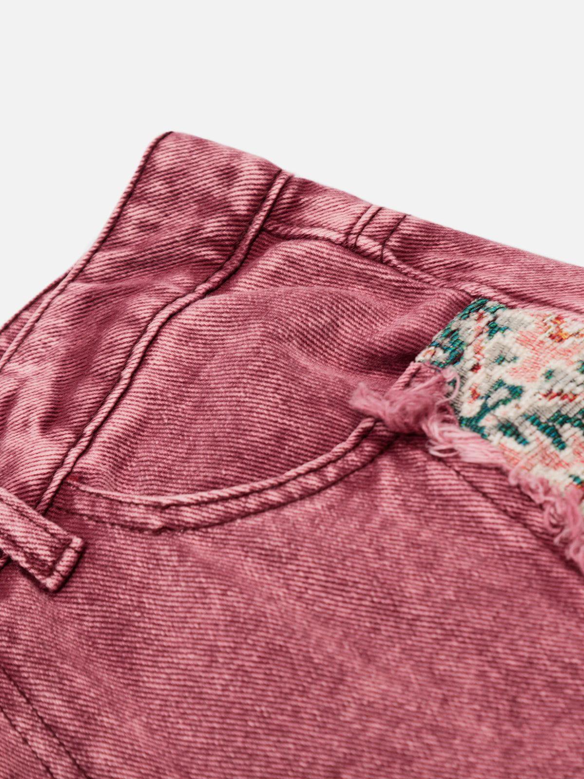 Aelfric Eden Frayed Ethnic Super Baggy Barrel Jeans Product Image