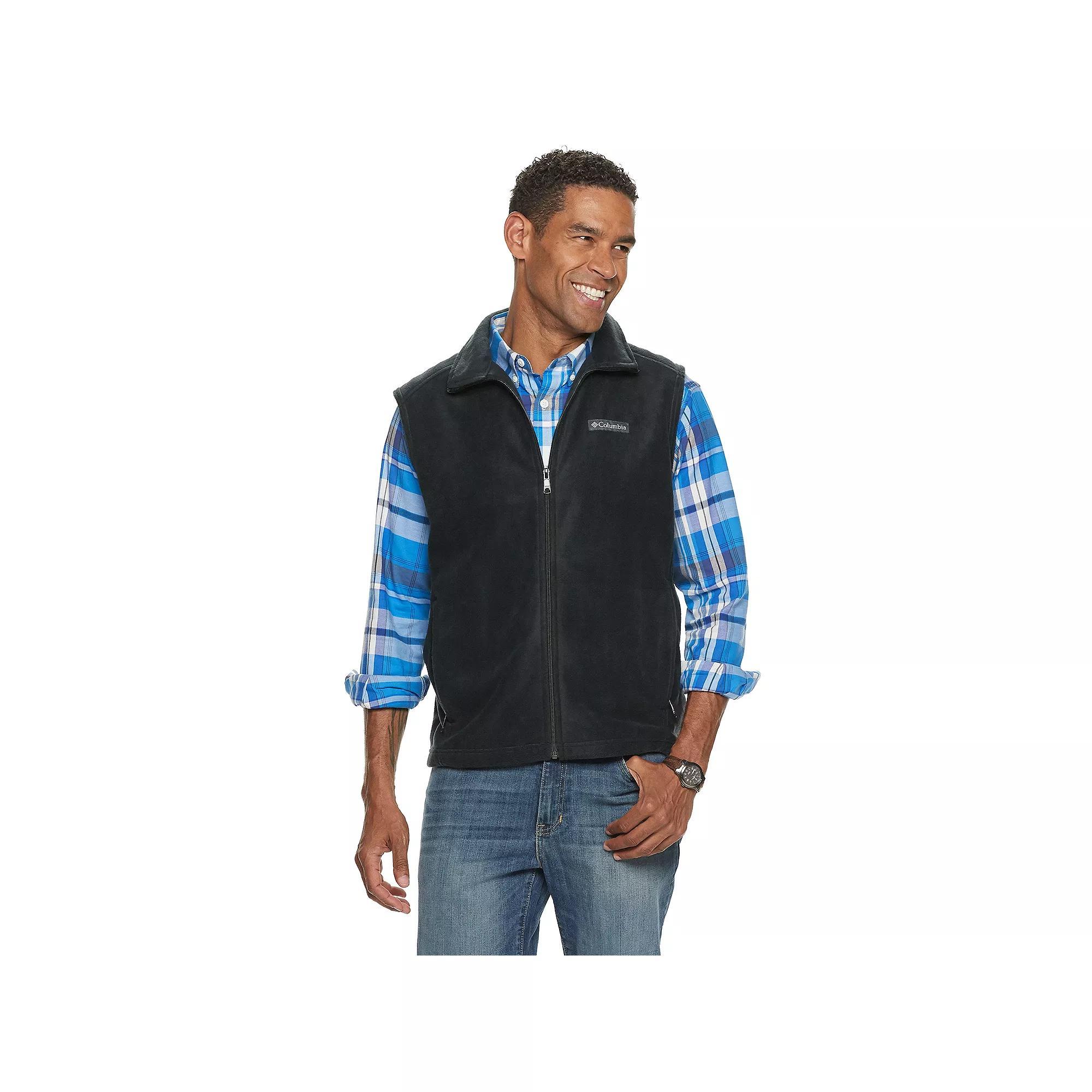 Men's Columbia Steens Mountain™ Fleece Vest, Size: Large, Black Product Image