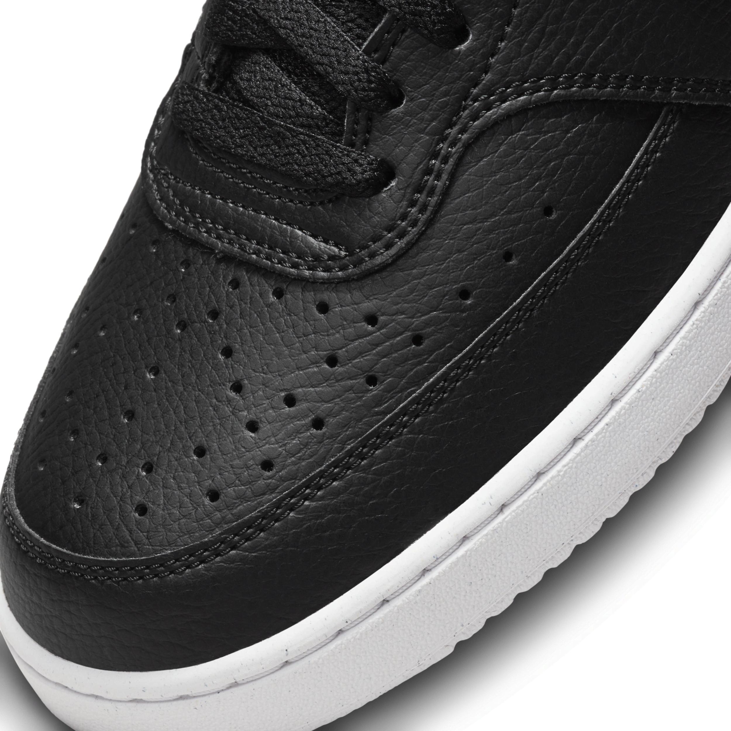 Nike Men's Court Vision Low Next Nature Casual Shoes in Black/Black Size 11.5 Leather Product Image