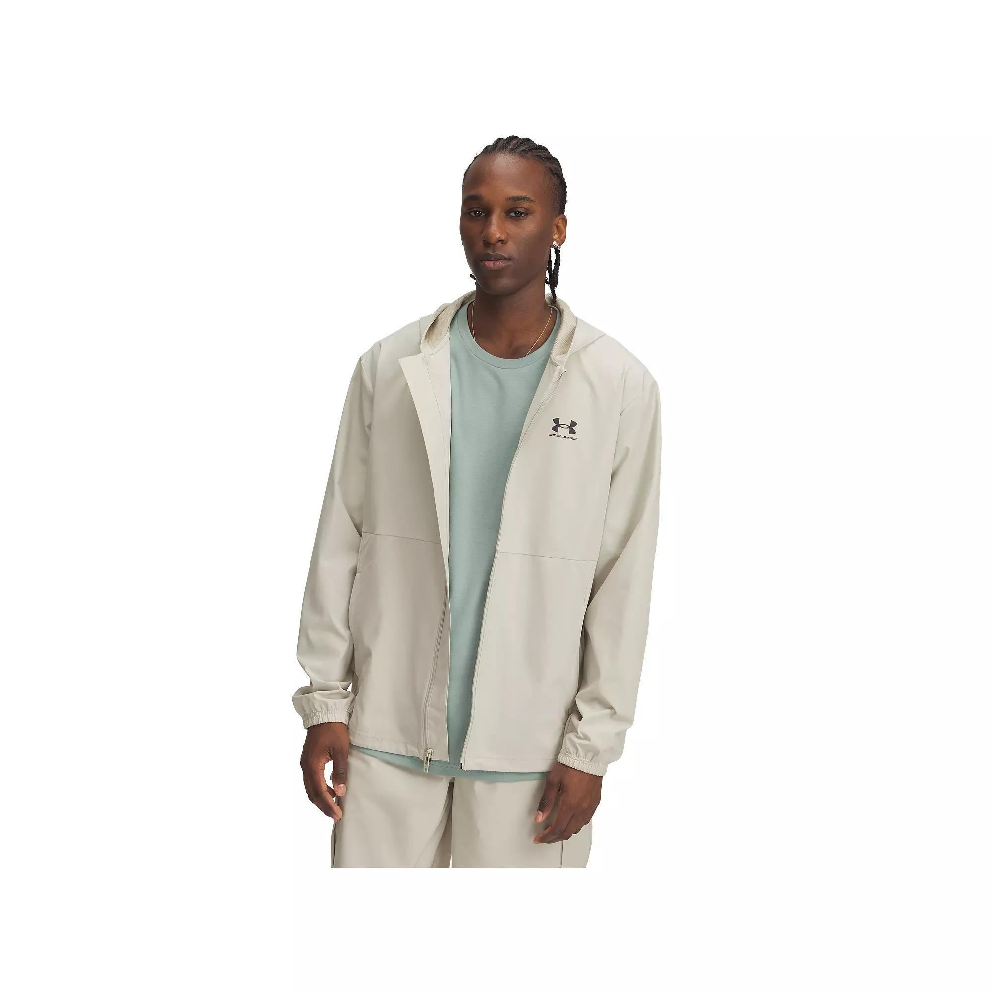 Men's Under Armour Vibe Woven Hooded Windbreaker Jacket, Size: Small, Green Product Image