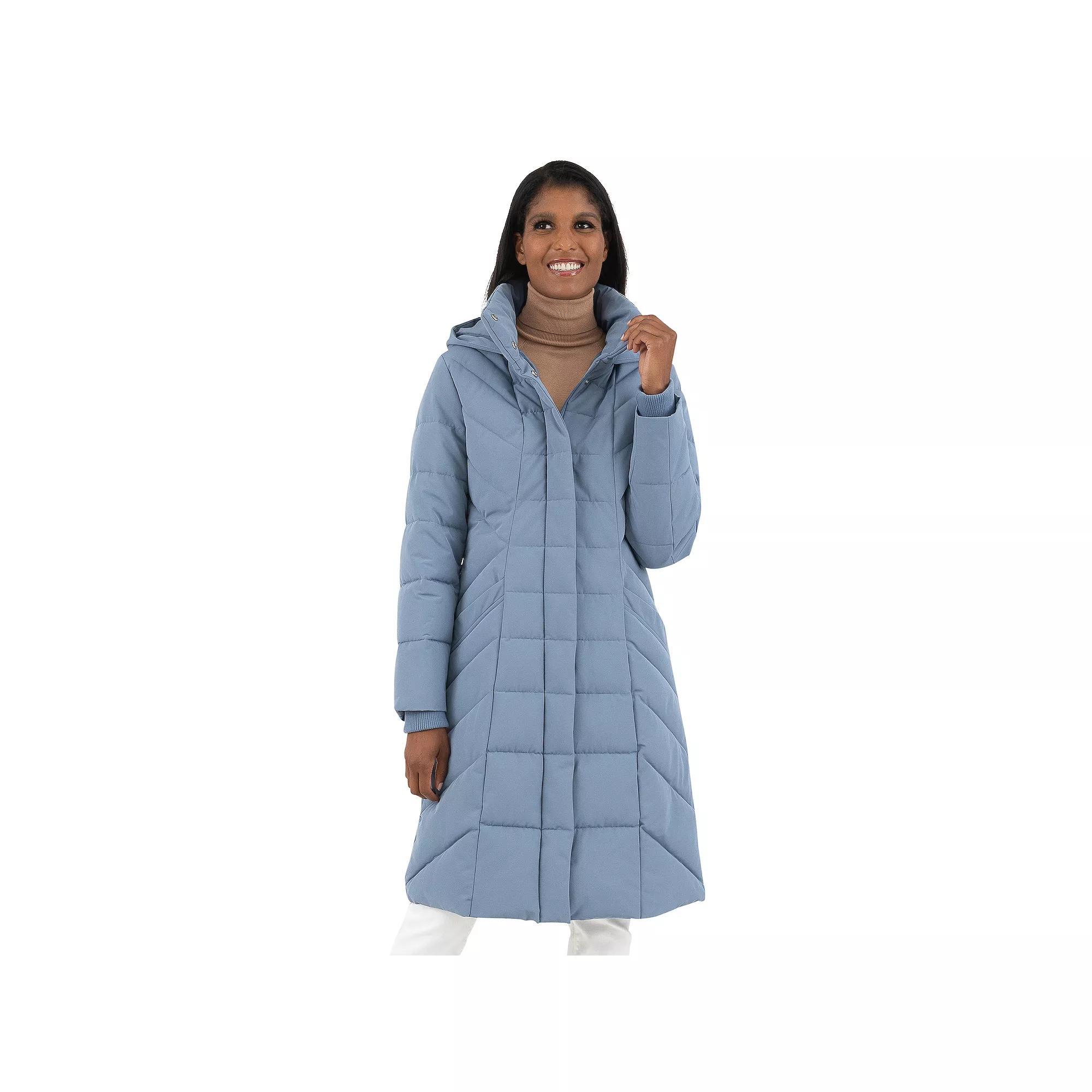 Women's Fleet Street Long Puffer Coat, Size: Medium, Warm Brown Product Image