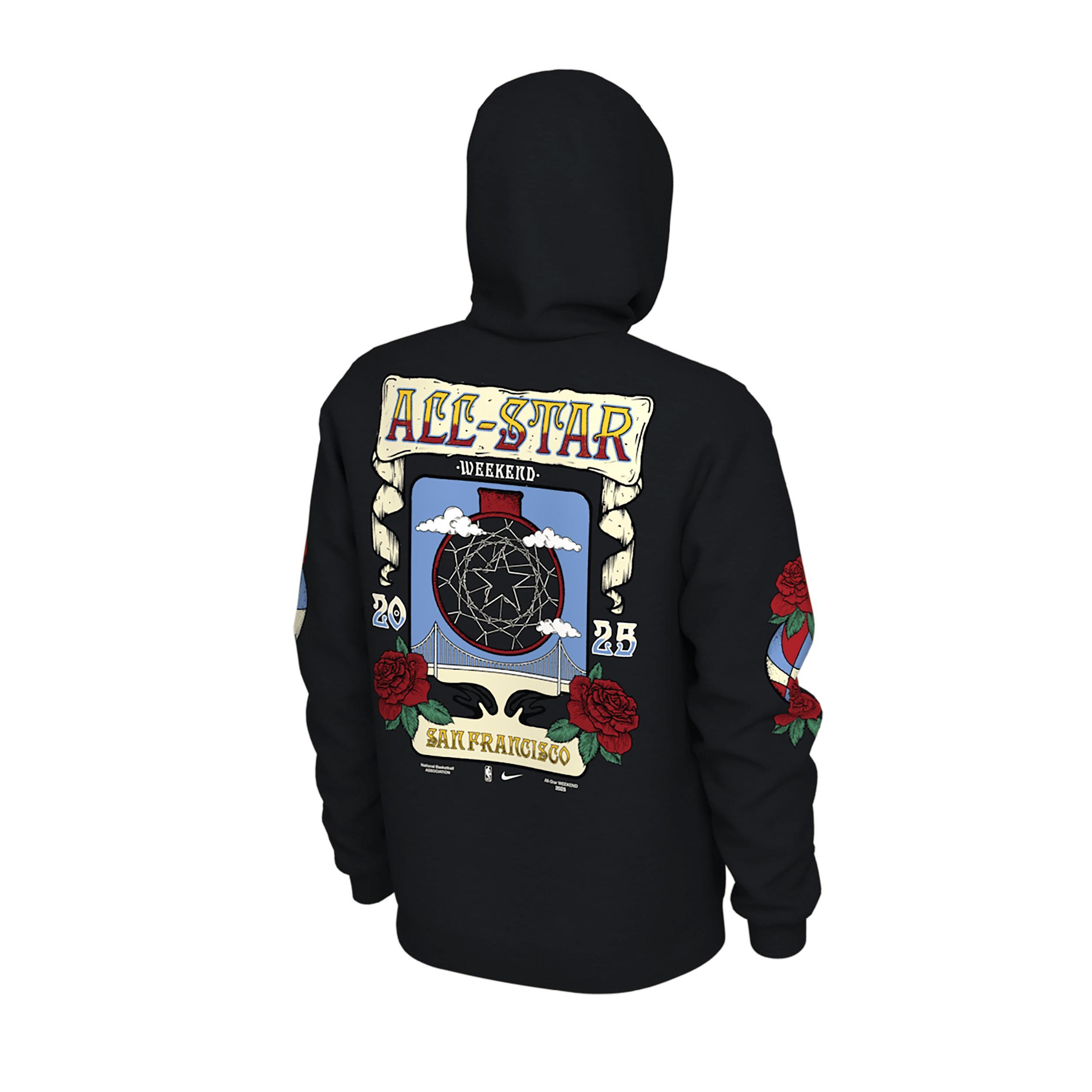 Nike Mens Nike NBA All Star Weekend Club Pullover Hoodie - Mens Black/Multi Product Image