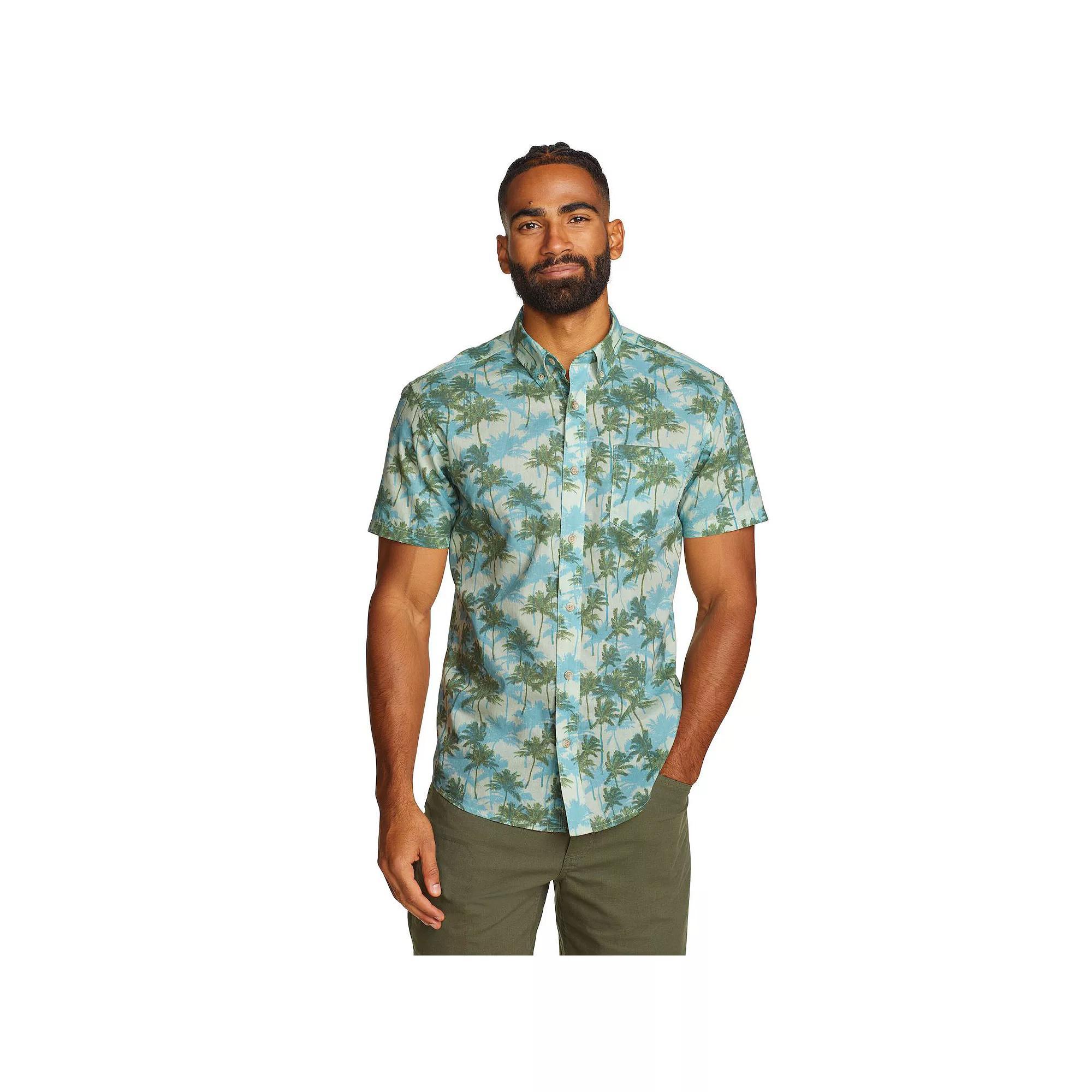 Big & Tall Eddie Bauer Short Sleeve Baja Shirt, Men's, Size: 4XB, Light Green Product Image