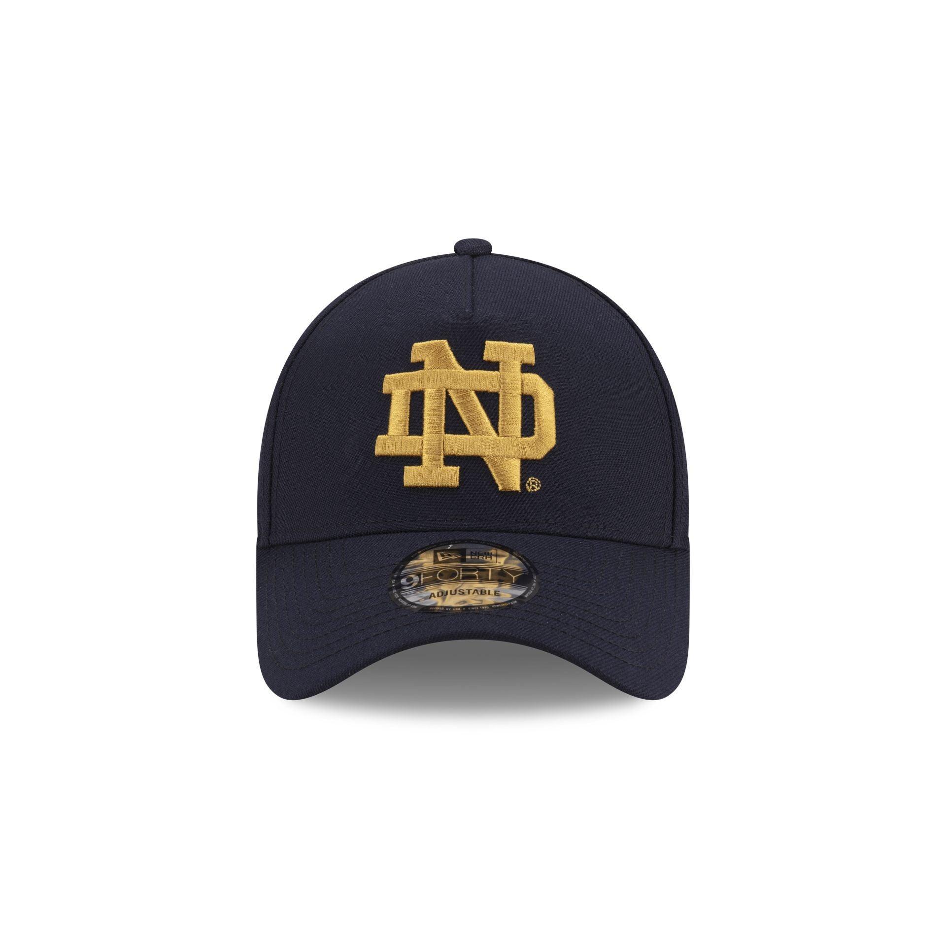 Notre Dame Fighting Irish Navy 9FORTY A-Frame Snapback Hat Male Product Image