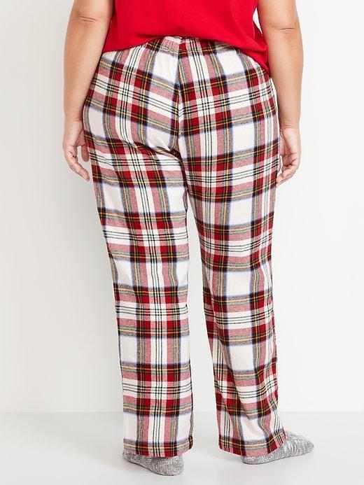 Mid-Rise Flannel Pajama Pants for Women Product Image