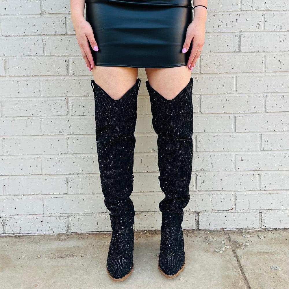 Bring Ya To Your Knees Rhinestone Boots* Product Image