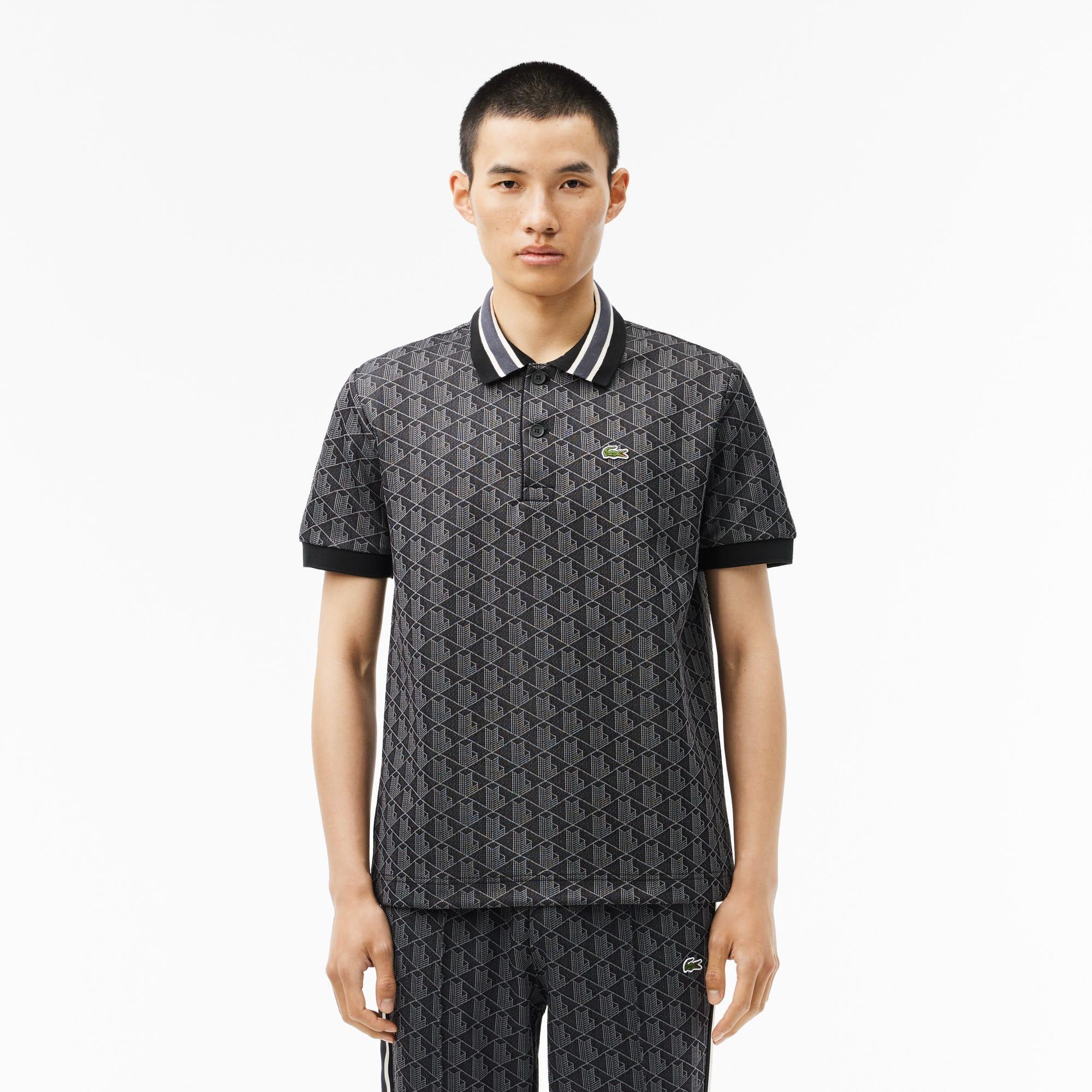 Classic Fit Monogram Jacquard Polo Shirt Product Image