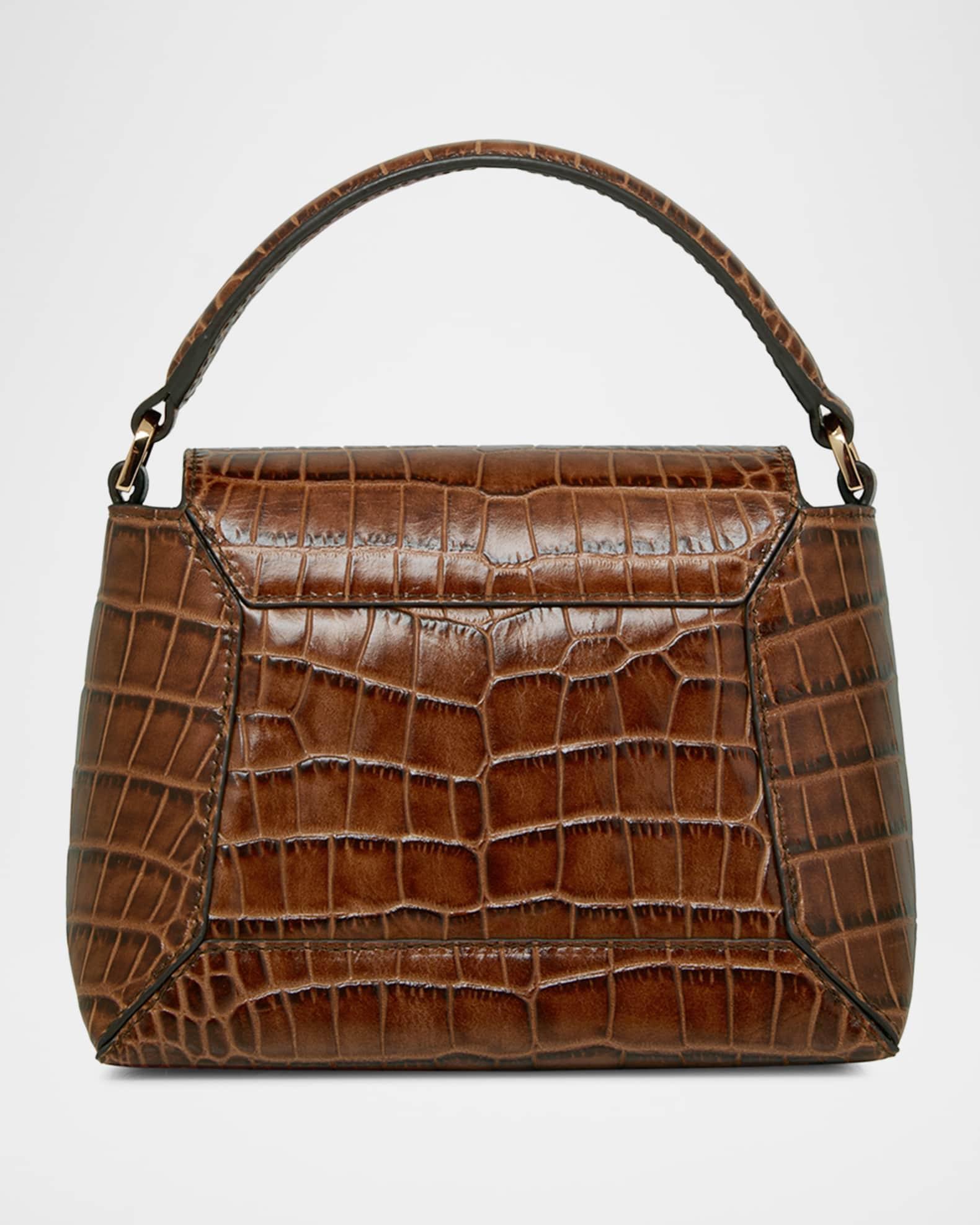 Mosaic Nano Croc Leather Top-Handle Bag Product Image