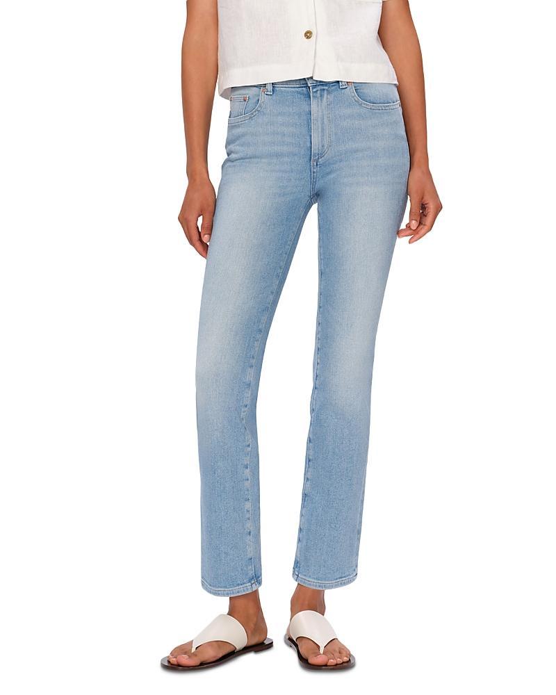 DL1961 Mara High Rise Ankle Straight Jeans in White Product Image