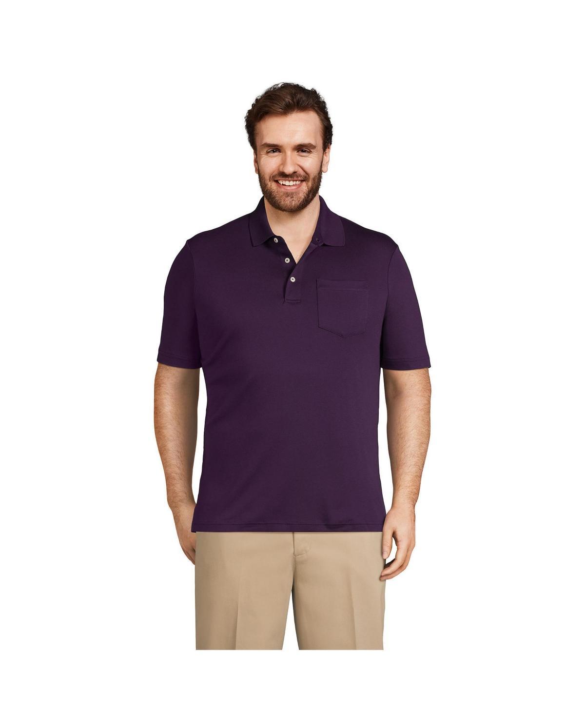 Big & Tall Lands' End Supima Polo, Men's, Size: 4XB, White Product Image