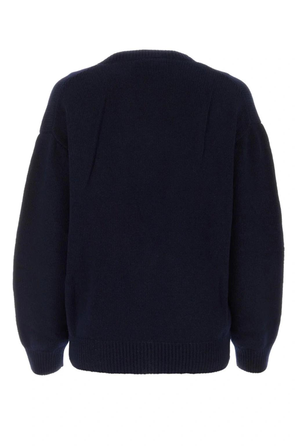 Wool And Cashmere V-neck Sweater In Black Product Image