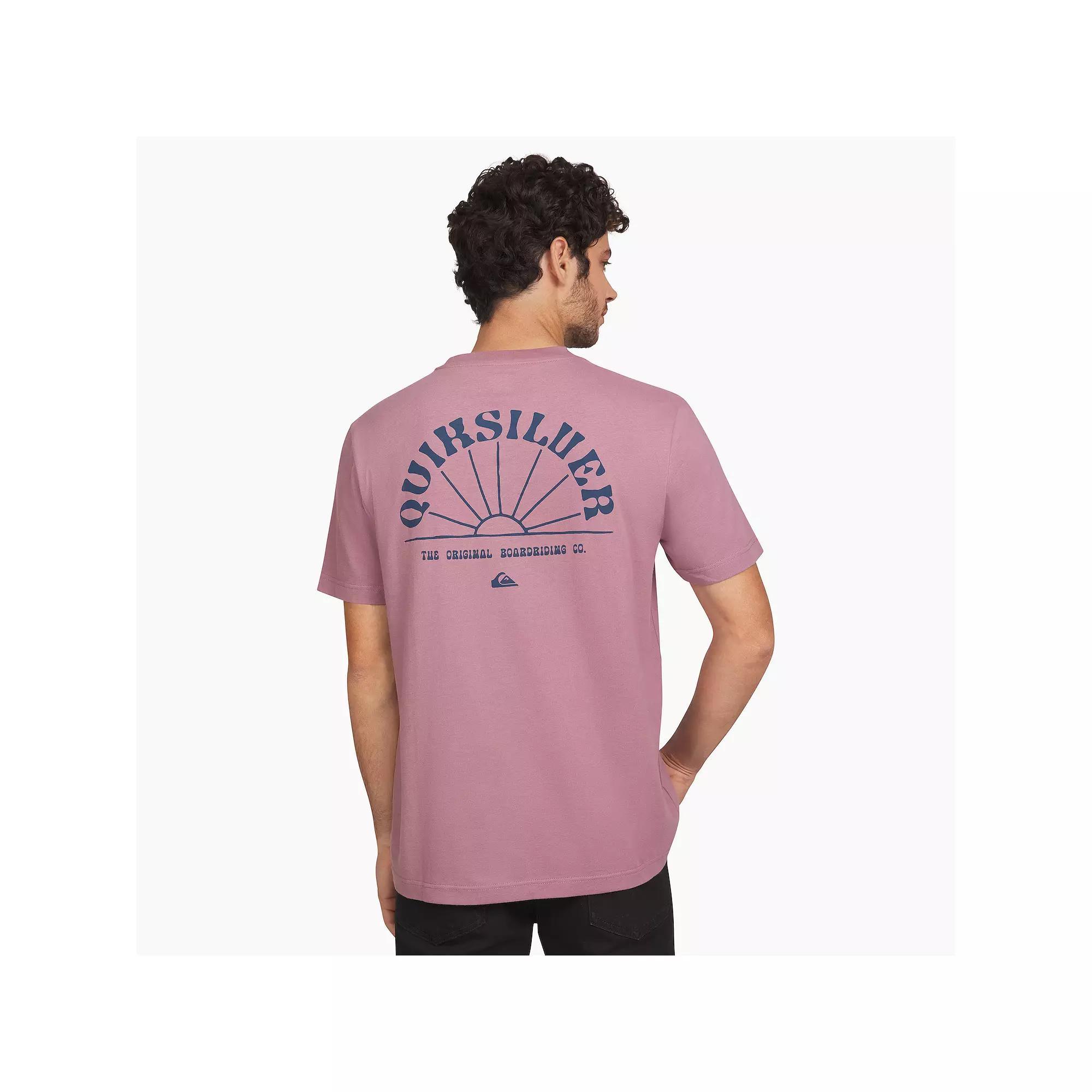 Mens Quiksilver Short Sleeve Graphic Tee Purple Product Image