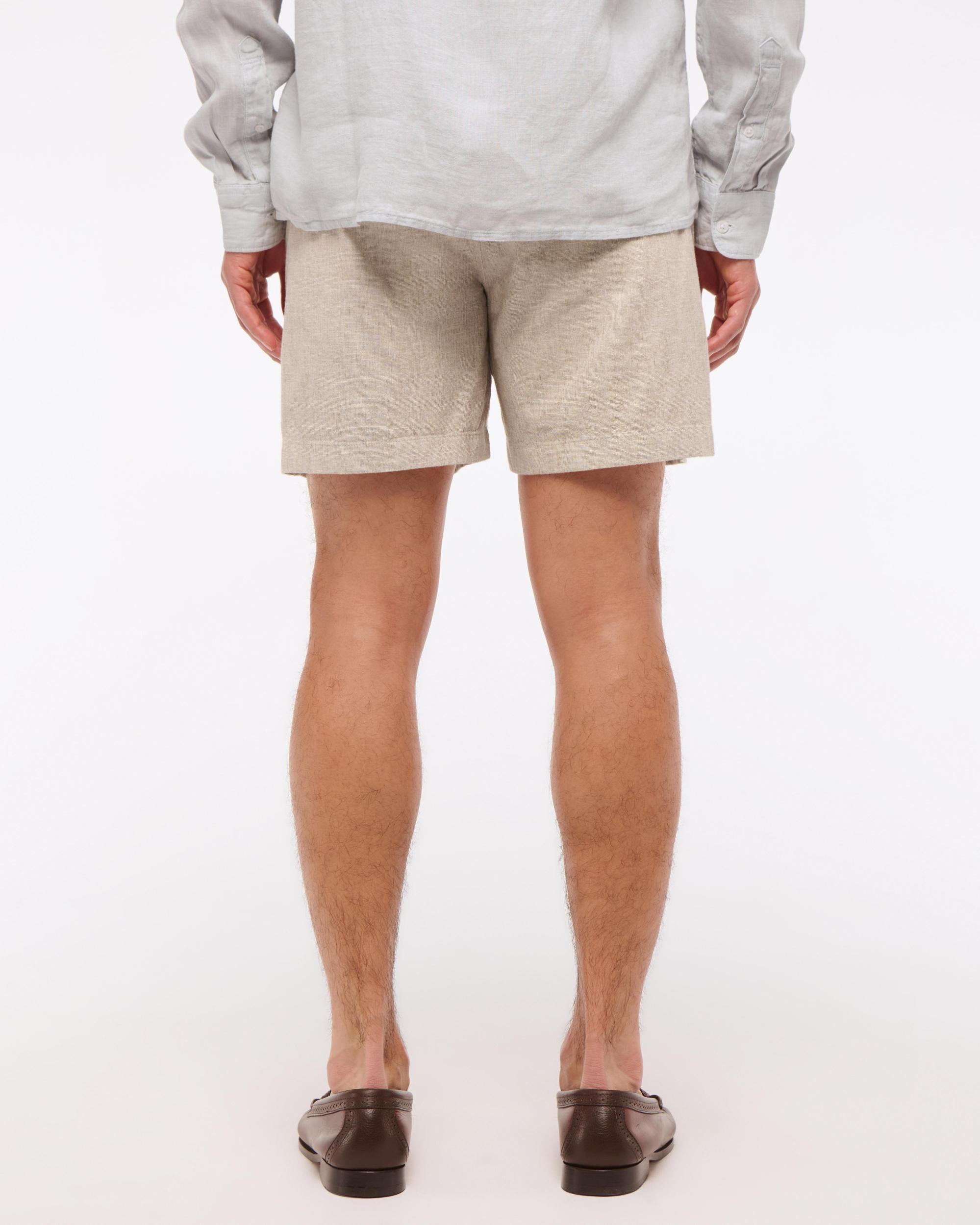 Linen-Blend Pull-On Short Product Image