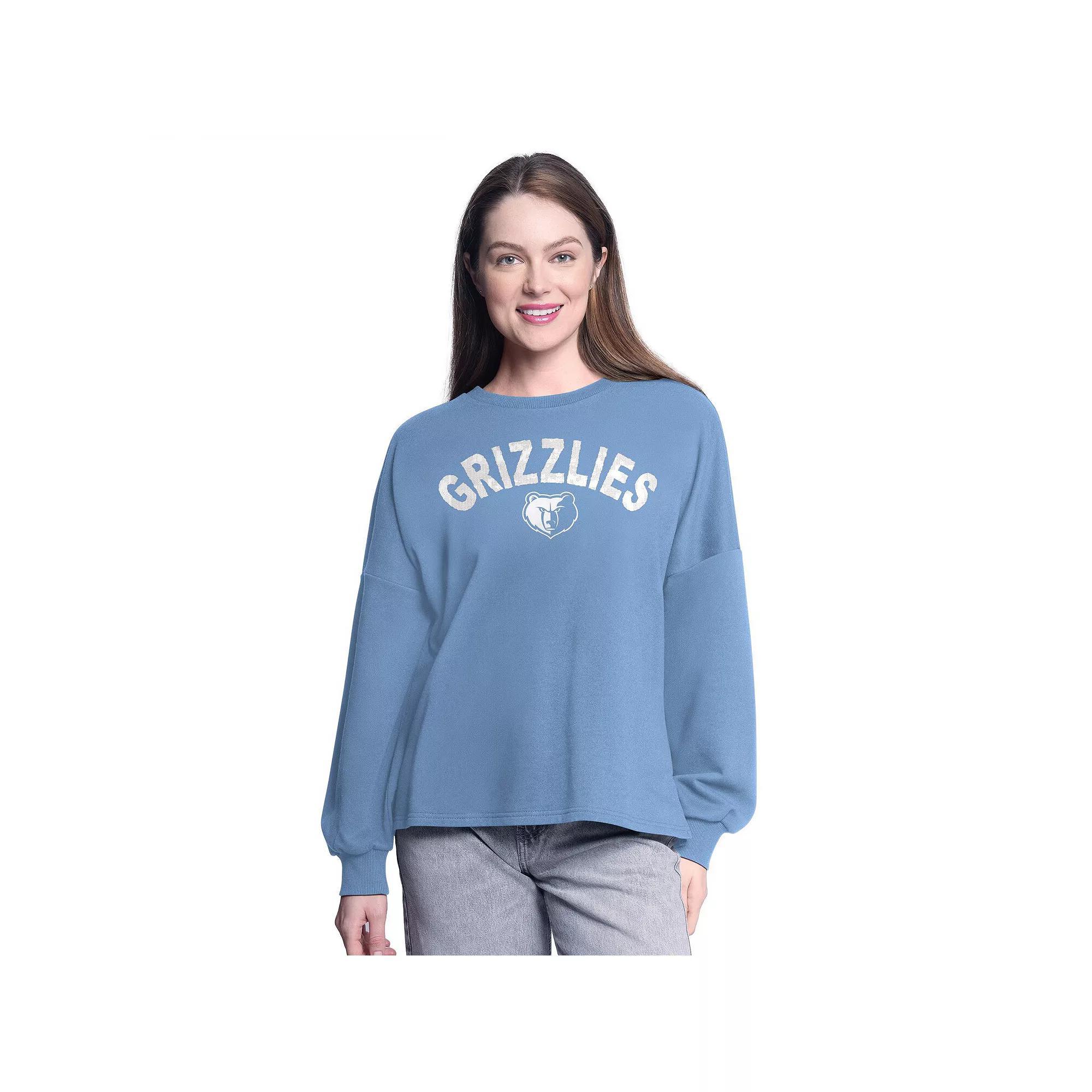 Women's G-III 4Her by Carl Banks Light Blue Memphis Grizzlies Athletic Pullover Sweatshirt, Size: XL, Grz Light Product Image